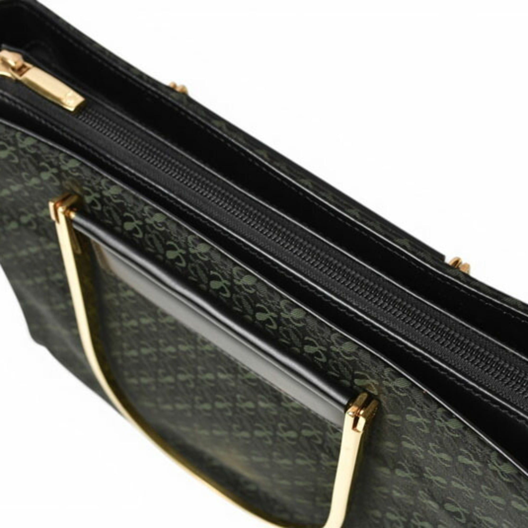 Loewe Loewe handbag, LOEWE bag, Anagram design, metal handle, green and black. Size ONE SIZE - 8 Thumbnail