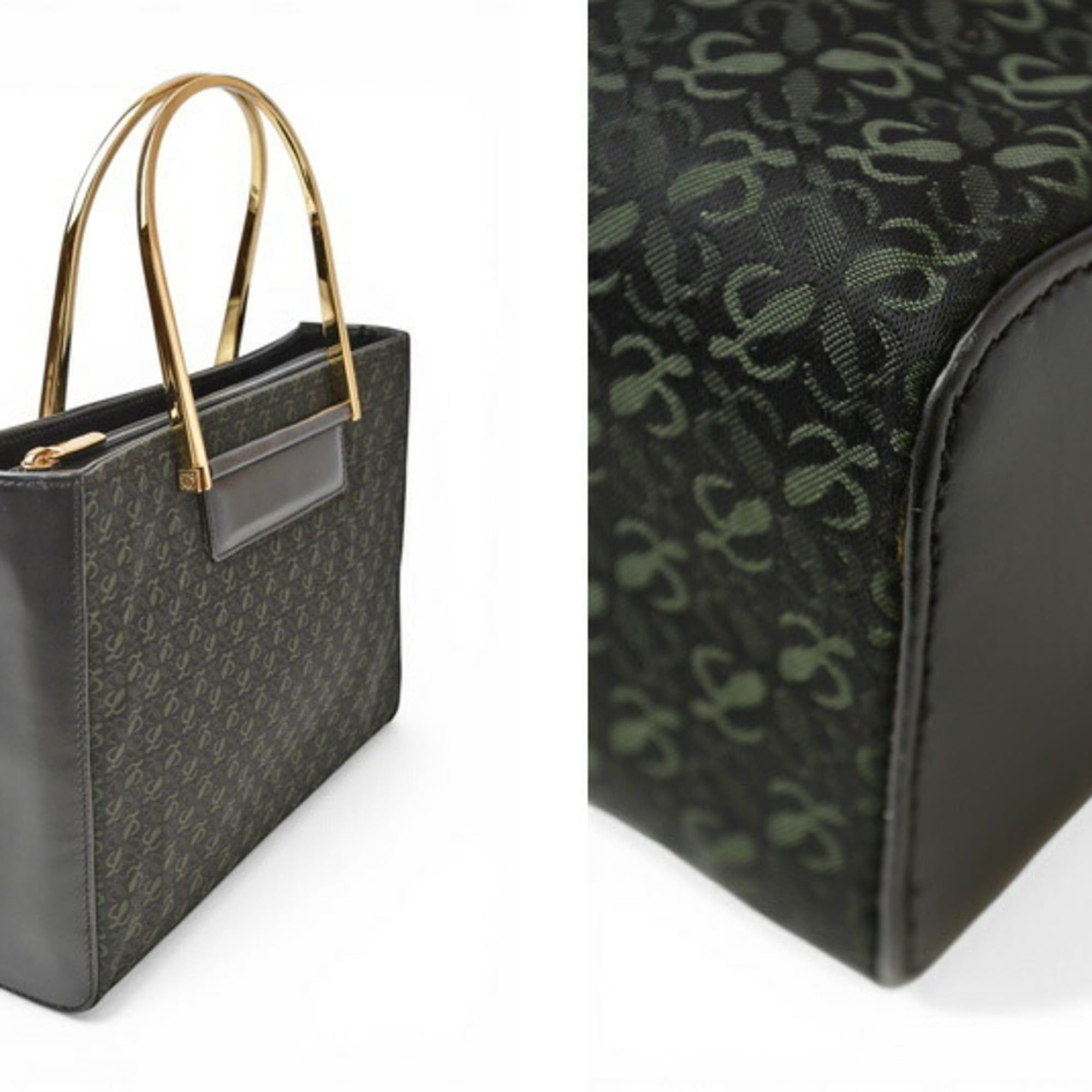 Loewe Loewe handbag, LOEWE bag, Anagram design, metal handle, green and black. Size ONE SIZE - 13 Thumbnail