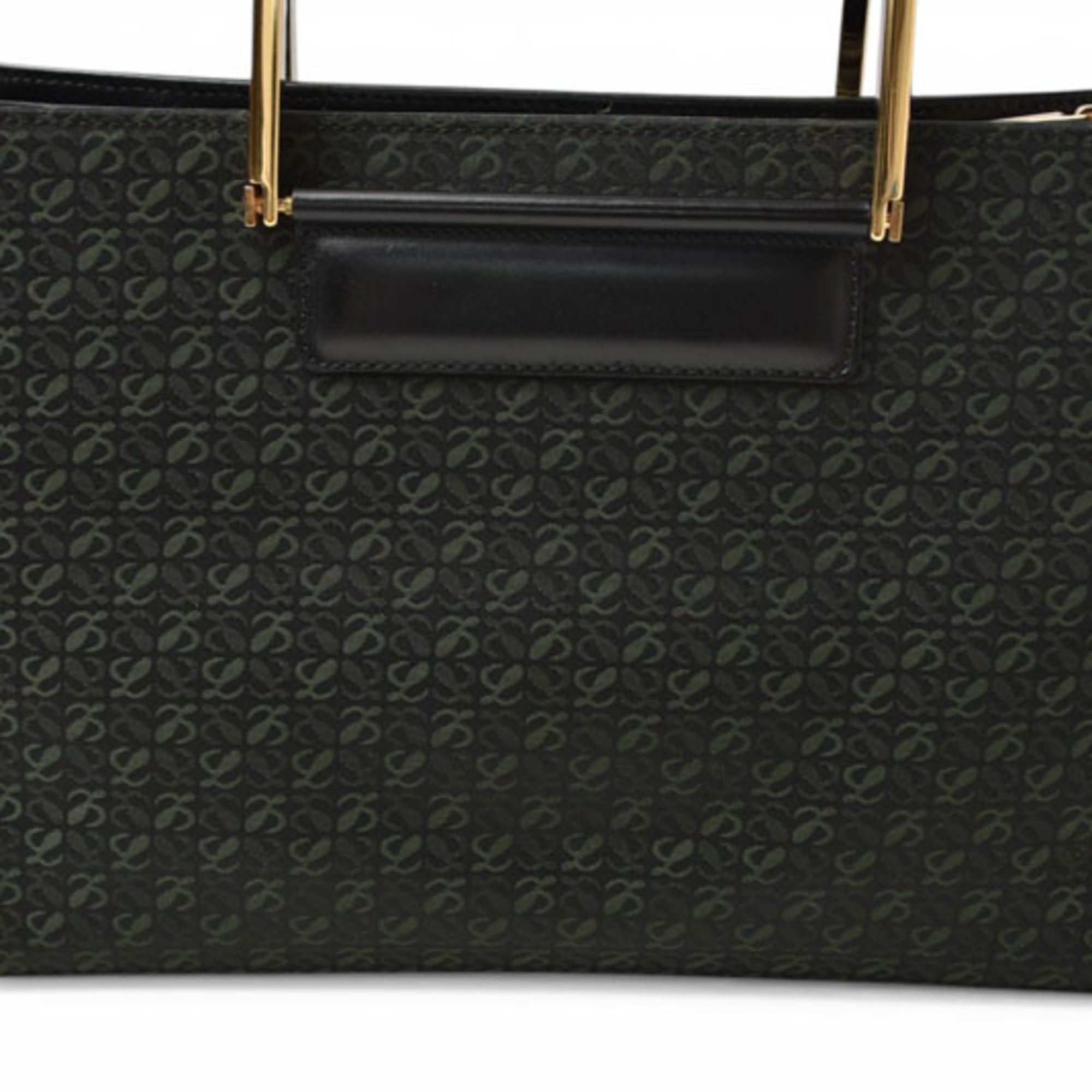Loewe Loewe handbag, LOEWE bag, Anagram design, metal handle, green and black. Size ONE SIZE - 3 Thumbnail