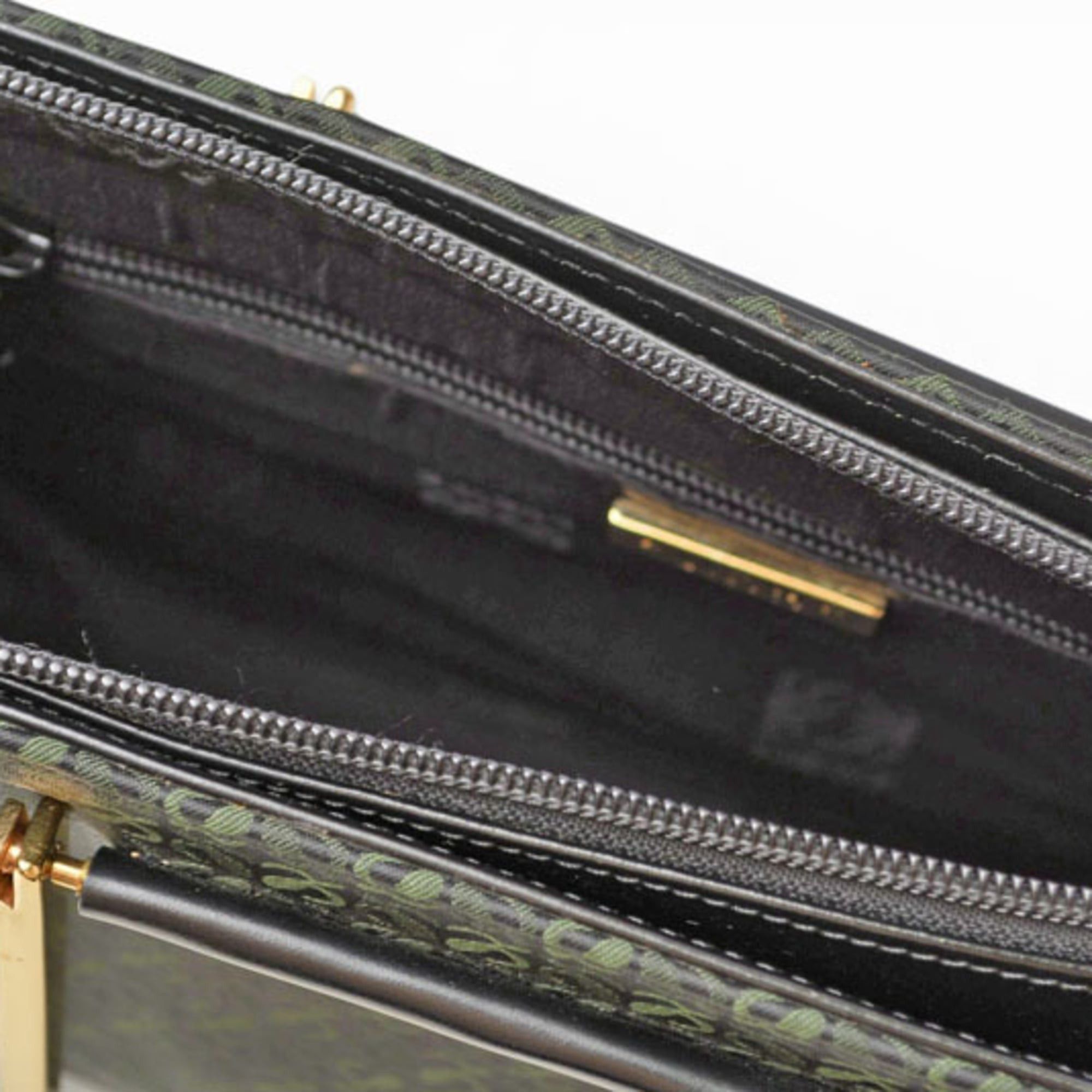 Loewe Loewe handbag, LOEWE bag, Anagram design, metal handle, green and black. Size ONE SIZE - 10 Thumbnail