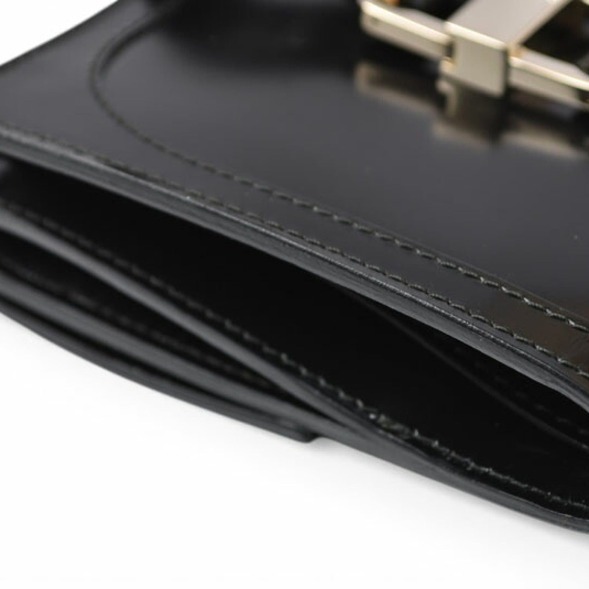 Gucci Gucci, unused, folding wallet, 035.3731, enamel, black. Size ONE SIZE - 7 Thumbnail