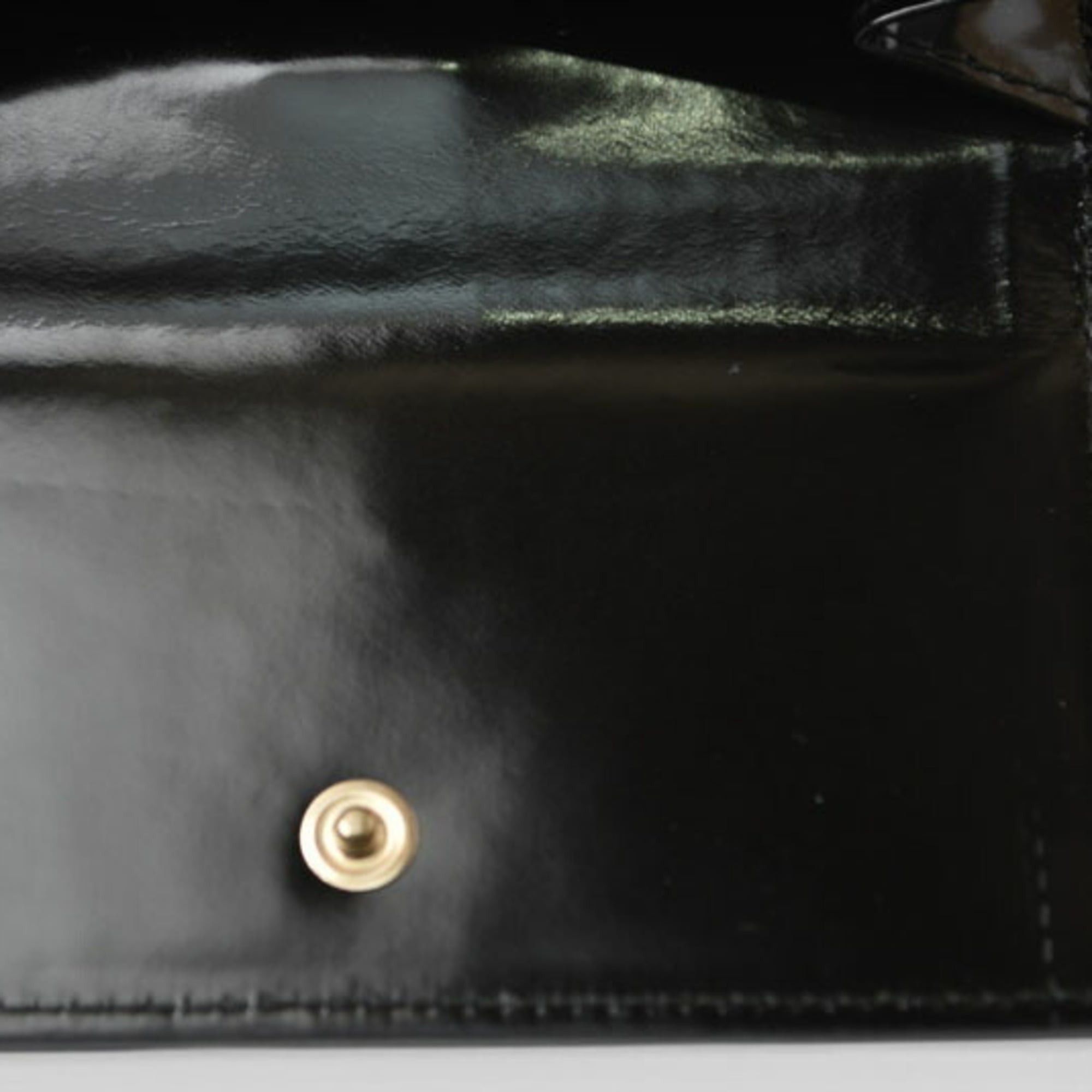 Gucci Gucci, unused, folding wallet, 035.3731, enamel, black. Size ONE SIZE - 11 Thumbnail