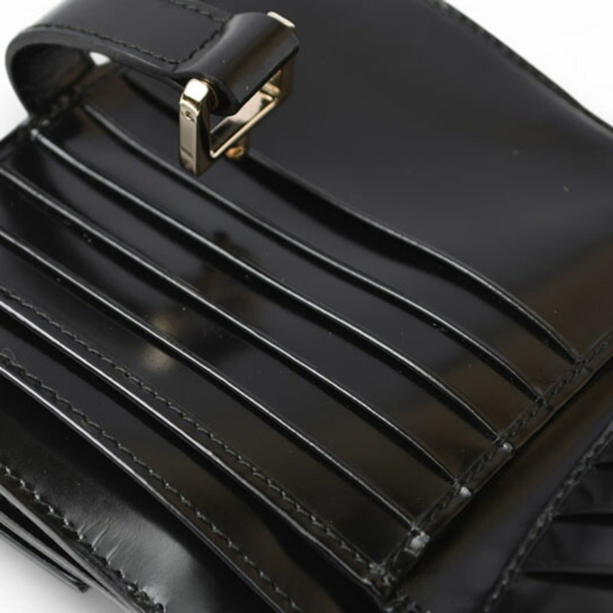 Gucci Gucci, unused, folding wallet, 035.3731, enamel, black. Size ONE SIZE - 19 Thumbnail