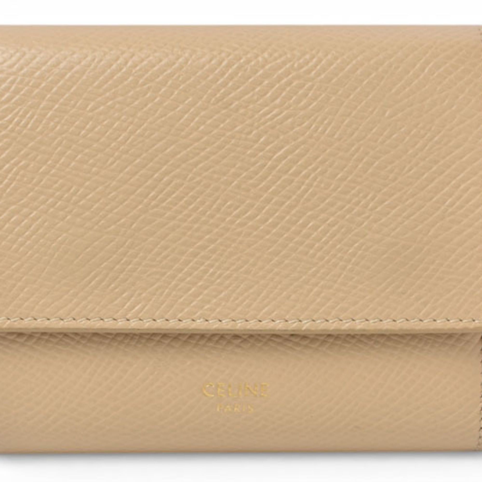 Celine Celine Mini Wallet, CELINE Women's Tri-fold Beige, SMALL TRIFOLD WALLET 10B57 Size ONE SIZE - 2 Thumbnail