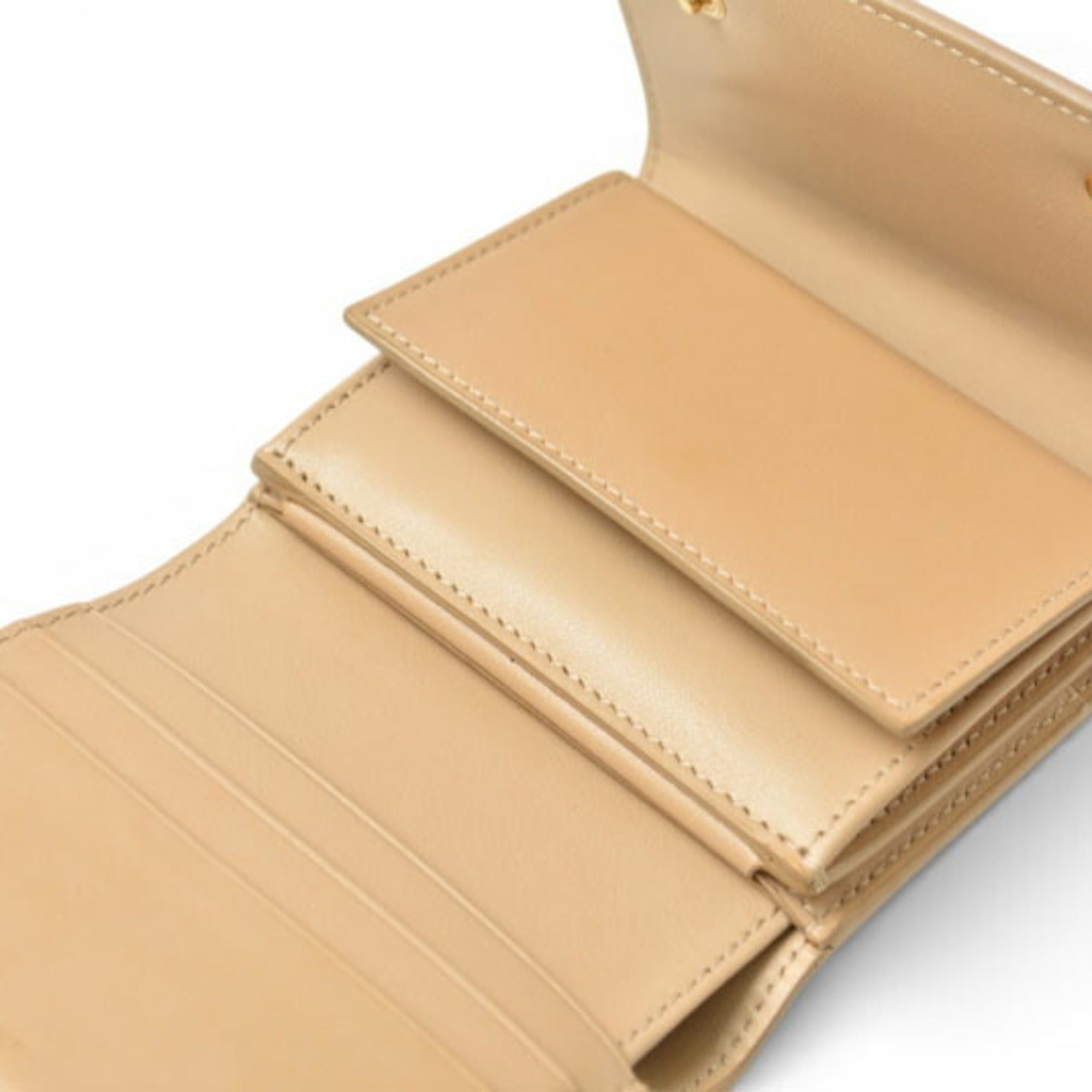 Celine Celine Mini Wallet, CELINE Women's Tri-fold Beige, SMALL TRIFOLD WALLET 10B57 Size ONE SIZE - 4 Thumbnail