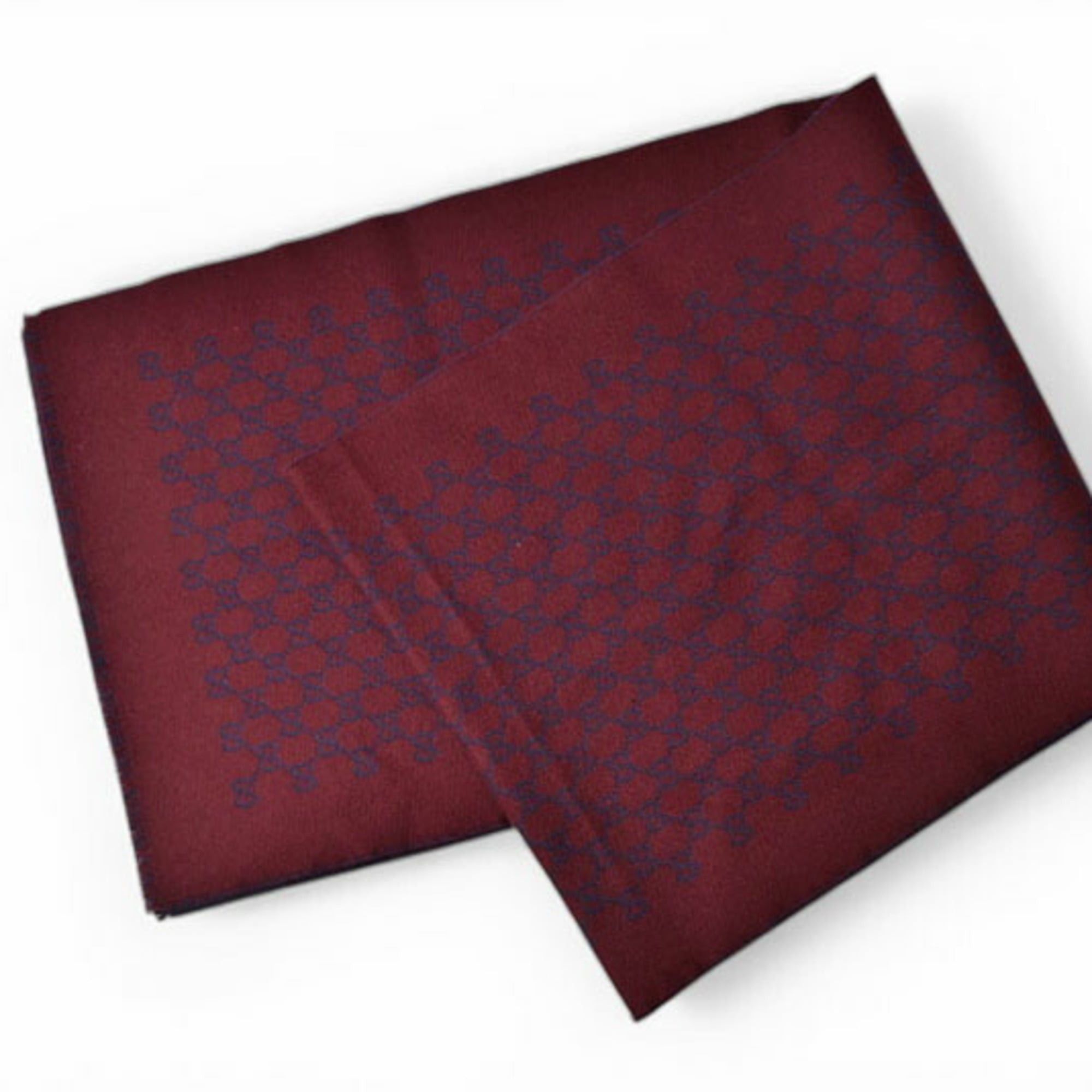 Gucci Gucci Scarf, Reversible, Men's & Women's Winter 100% Wool, GG Pattern, Wine Navy, 391246 4G200 6168 Size ONE SIZE - 2 Thumbnail
