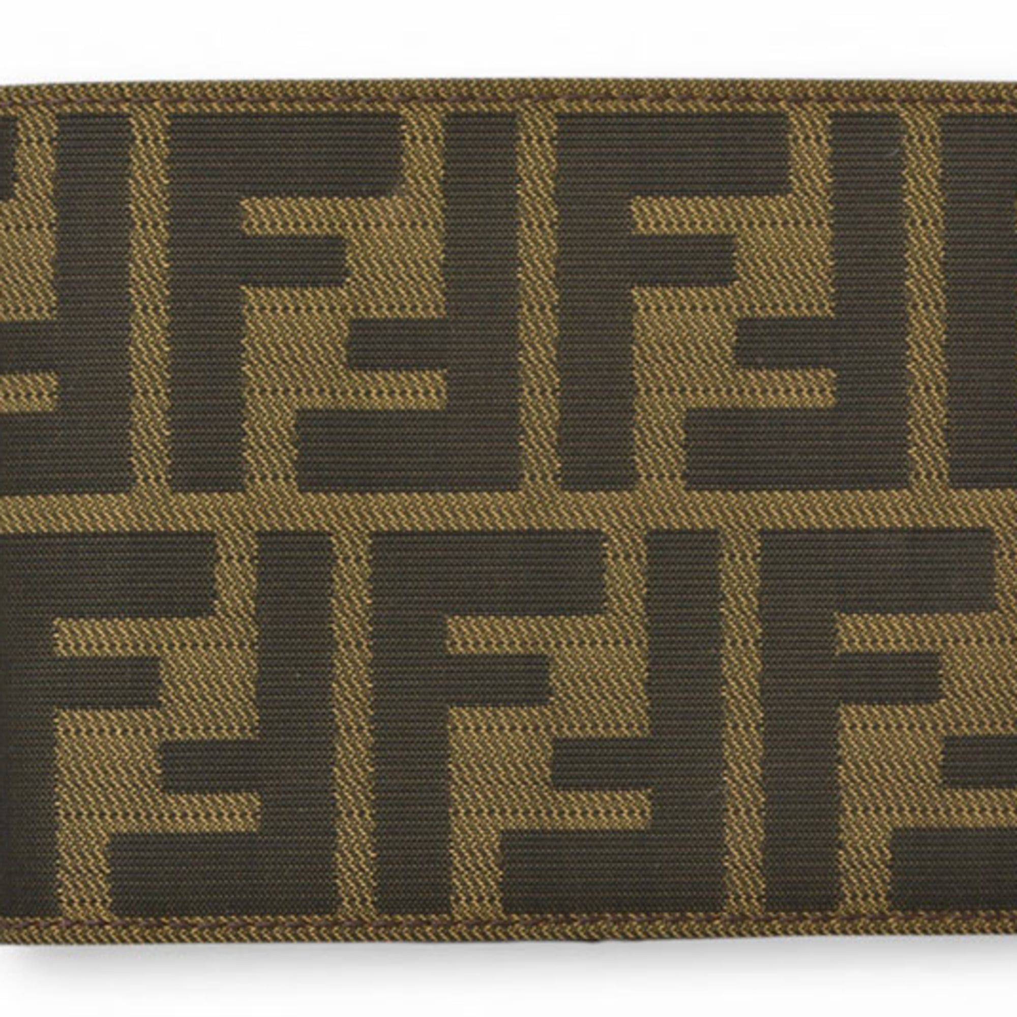 Fendi Fendi men's bi-fold wallet, ZUCCA pattern, brown. Size ONE SIZE - 2 Thumbnail
