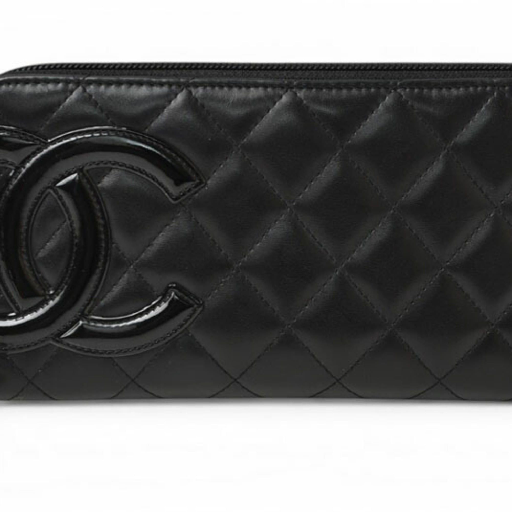 Chanel Chanel Cambon Line Round Zip Long Wallet, Black, A50078 Size ONE SIZE - 2 Thumbnail