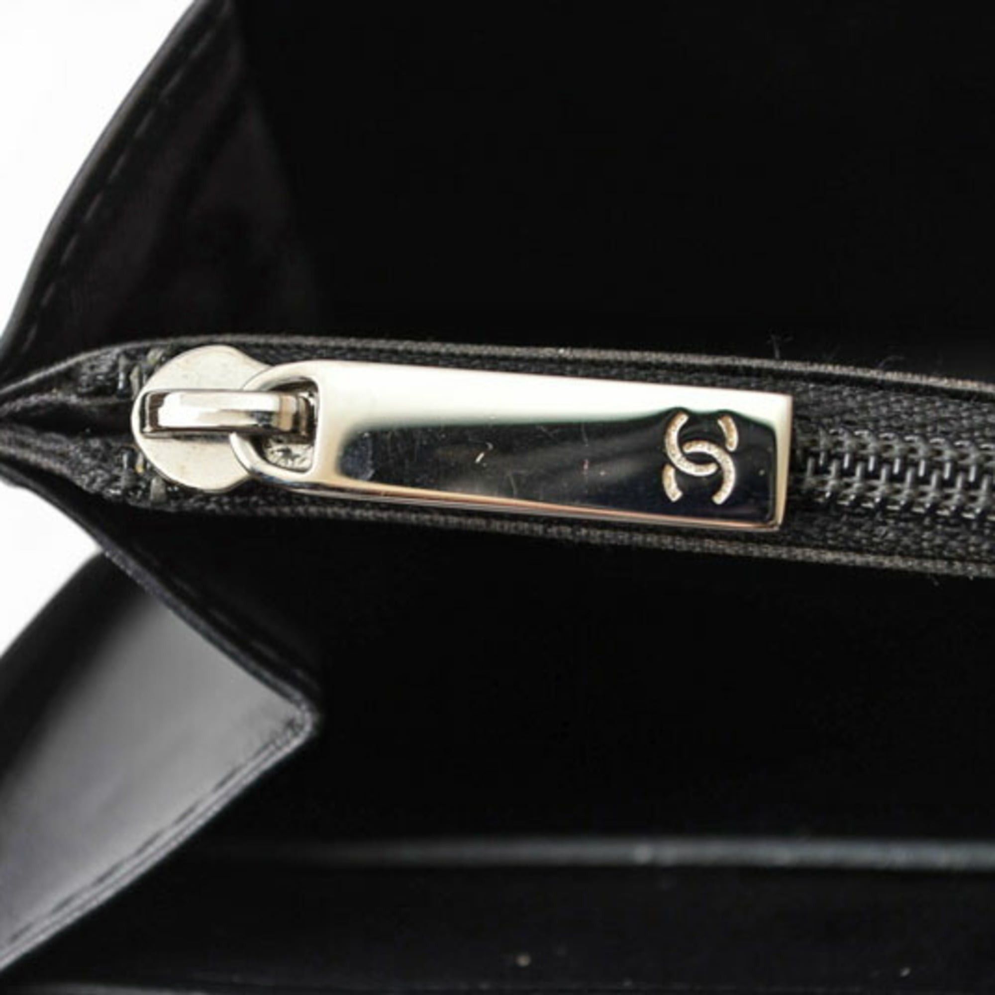 Chanel Chanel Cambon Line Round Zip Long Wallet, Black, A50078 Size ONE SIZE - 14 Thumbnail