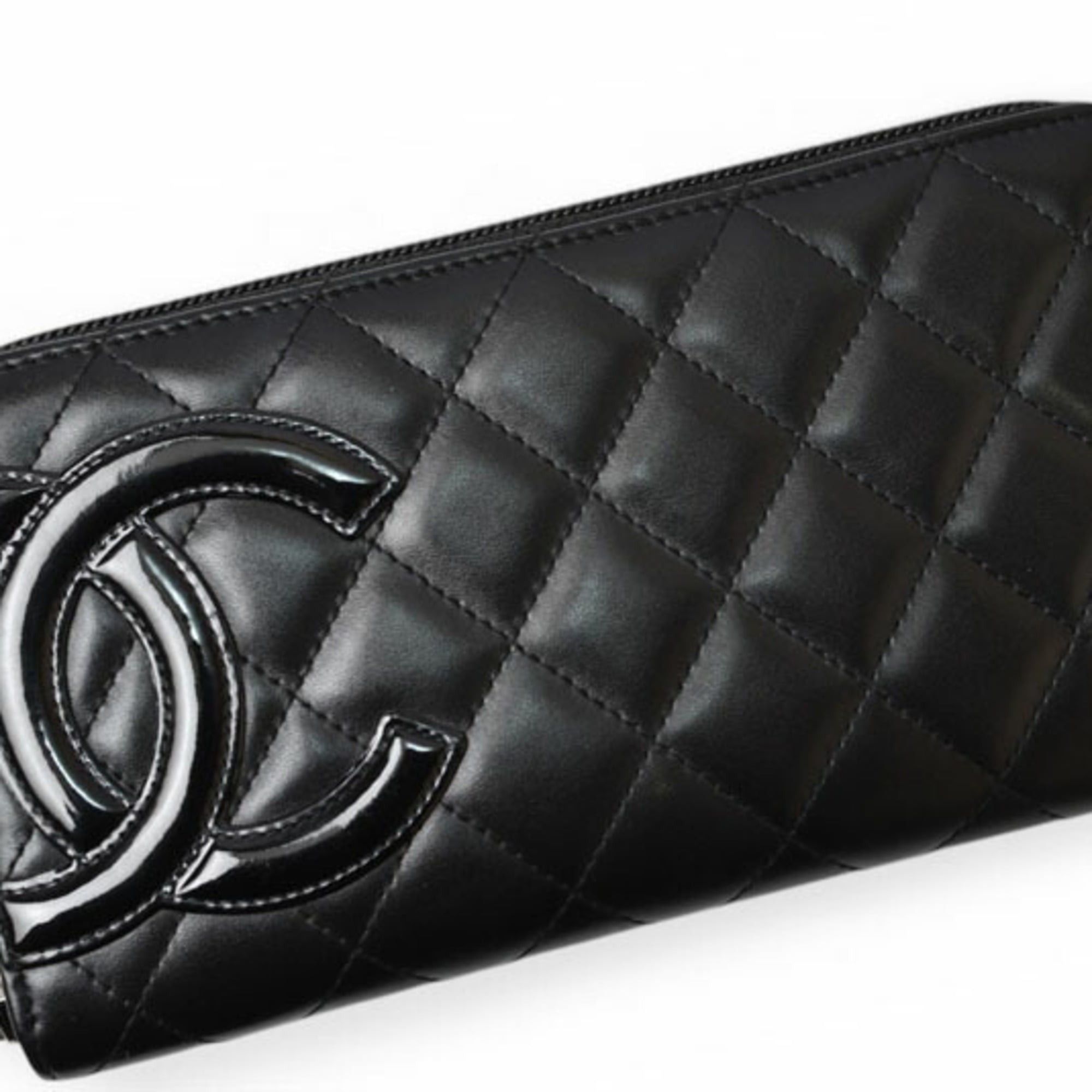 Chanel Chanel Cambon Line Round Zip Long Wallet, Black, A50078 Size ONE SIZE - 3 Thumbnail