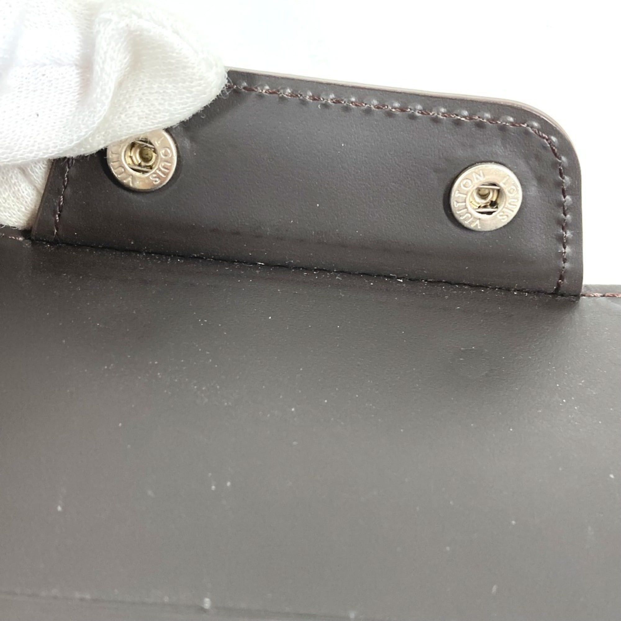 Louis Vuitton LOUIS VUITTON M66480 Monogram Glacé Portefeuille Double Bi-fold Wallet Long Leather Men's Women's Cafe Brown Size ONE SIZE - 9 Thumbnail