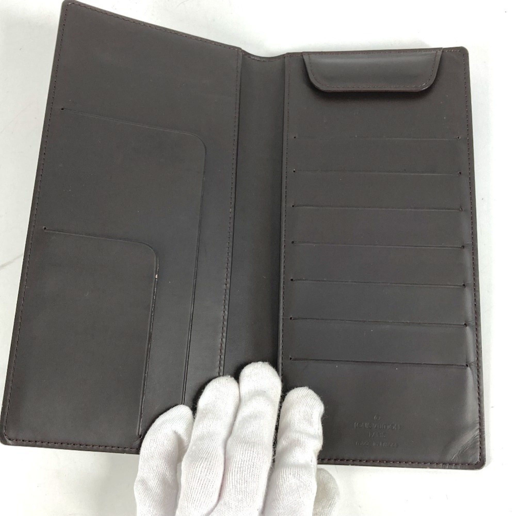 Louis Vuitton LOUIS VUITTON M66480 Monogram Glacé Portefeuille Double Bi-fold Wallet Long Leather Men's Women's Cafe Brown Size ONE SIZE - 8 Thumbnail