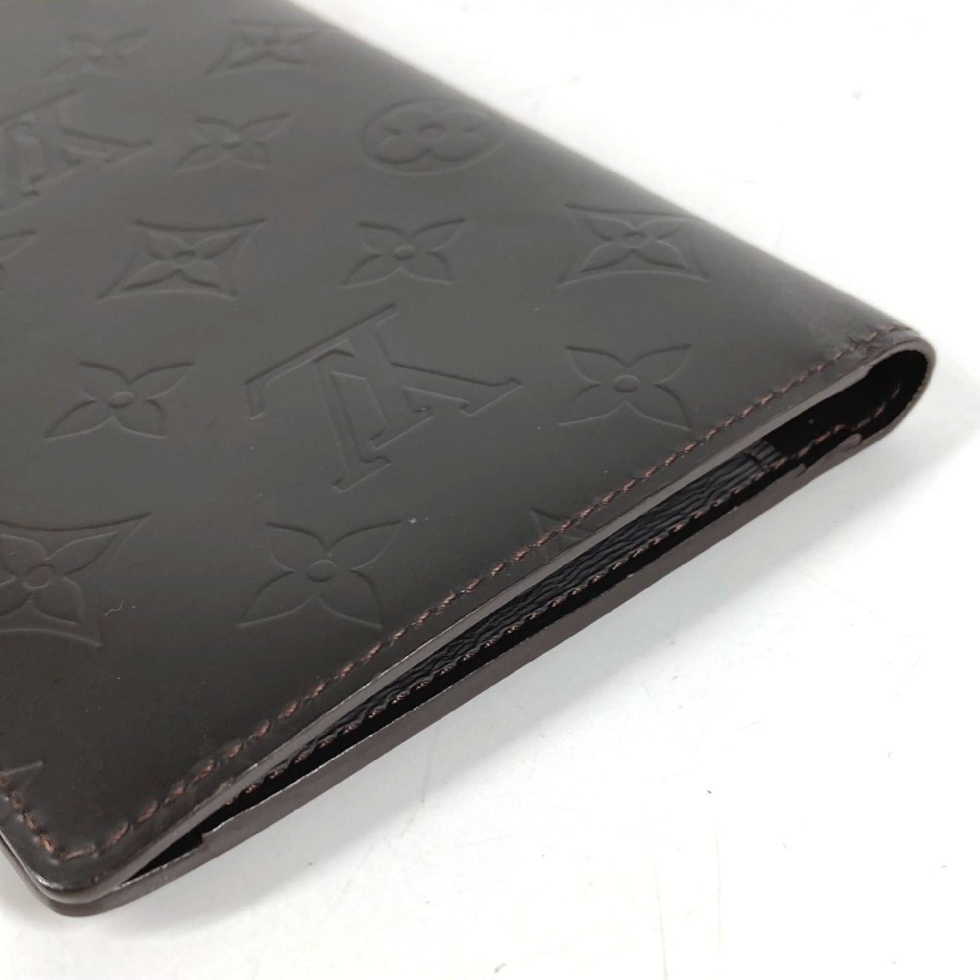 Louis Vuitton LOUIS VUITTON M66480 Monogram Glacé Portefeuille Double Bi-fold Wallet Long Leather Men's Women's Cafe Brown Size ONE SIZE - 5 Thumbnail