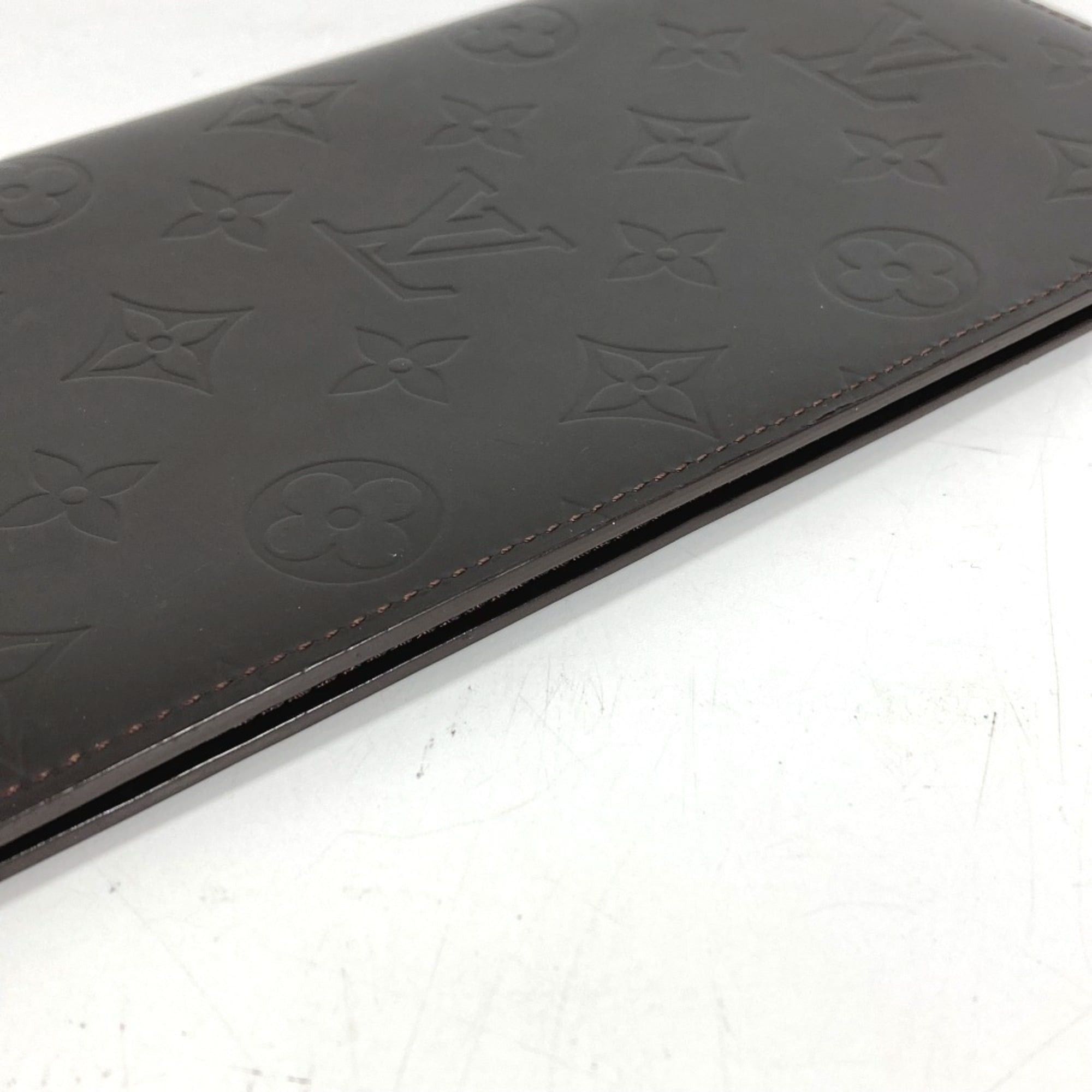 Louis Vuitton LOUIS VUITTON M66480 Monogram Glacé Portefeuille Double Bi-fold Wallet Long Leather Men's Women's Cafe Brown Size ONE SIZE - 4 Thumbnail
