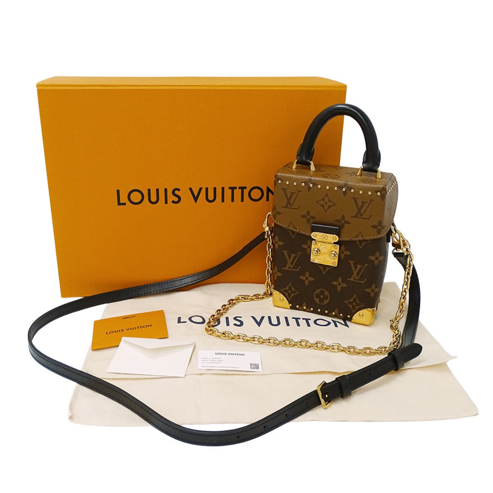 Louis Vuitton Louis Vuitton Women's Handbag, Brand Handbag/Shoulder Bag, 2-way, Monogram Reverse Canvas, Camera Box, Brown M82465 Size ONE SIZE - 7 Thumbnail