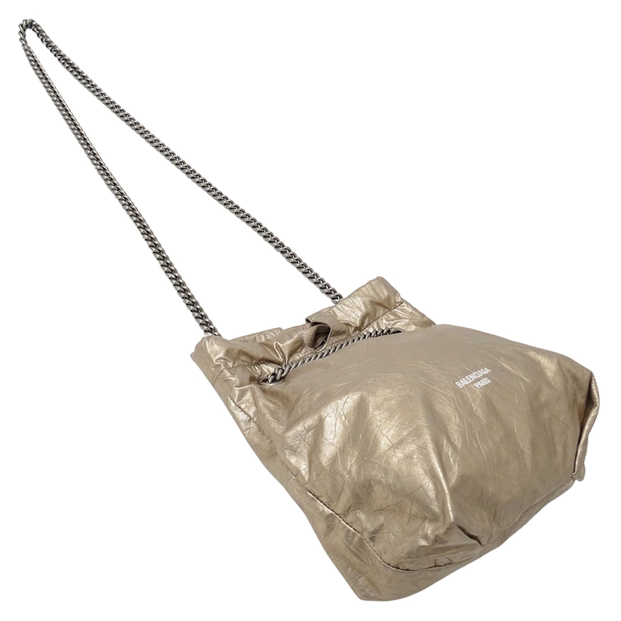 Balenciaga Balenciaga handbag for women, brand shoulder bag, leather, gold, metallic chain shoulder, 742942. Size ONE SIZE - 4 Thumbnail