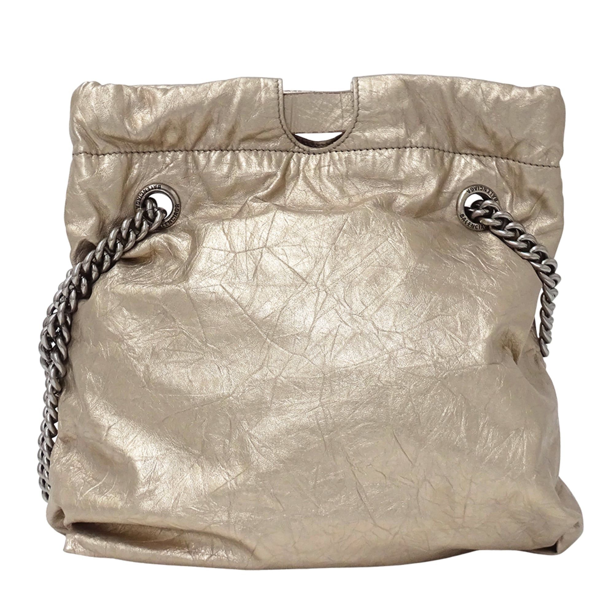 Balenciaga Balenciaga handbag for women, brand shoulder bag, leather, gold, metallic chain shoulder, 742942. Size ONE SIZE - 2 Thumbnail