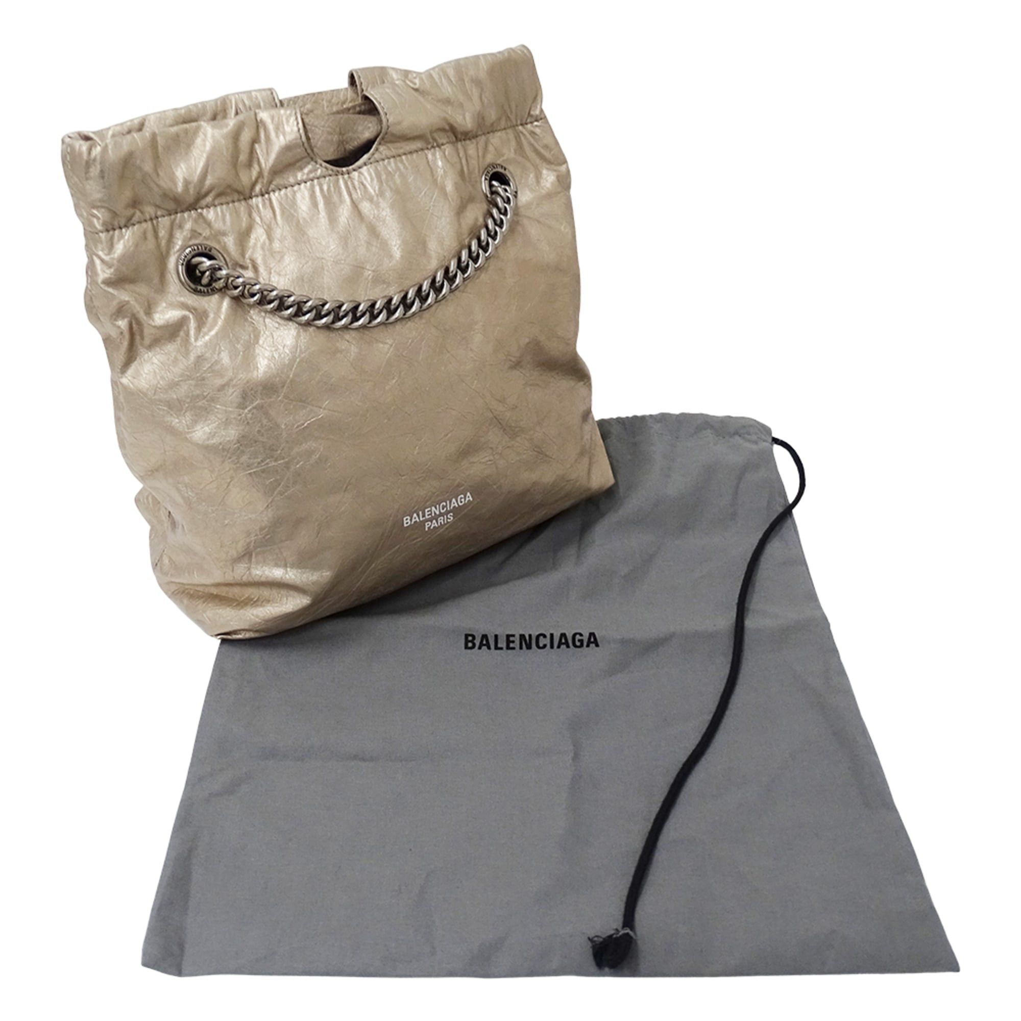Balenciaga Balenciaga handbag for women, brand shoulder bag, leather, gold, metallic chain shoulder, 742942. Size ONE SIZE - 7 Thumbnail
