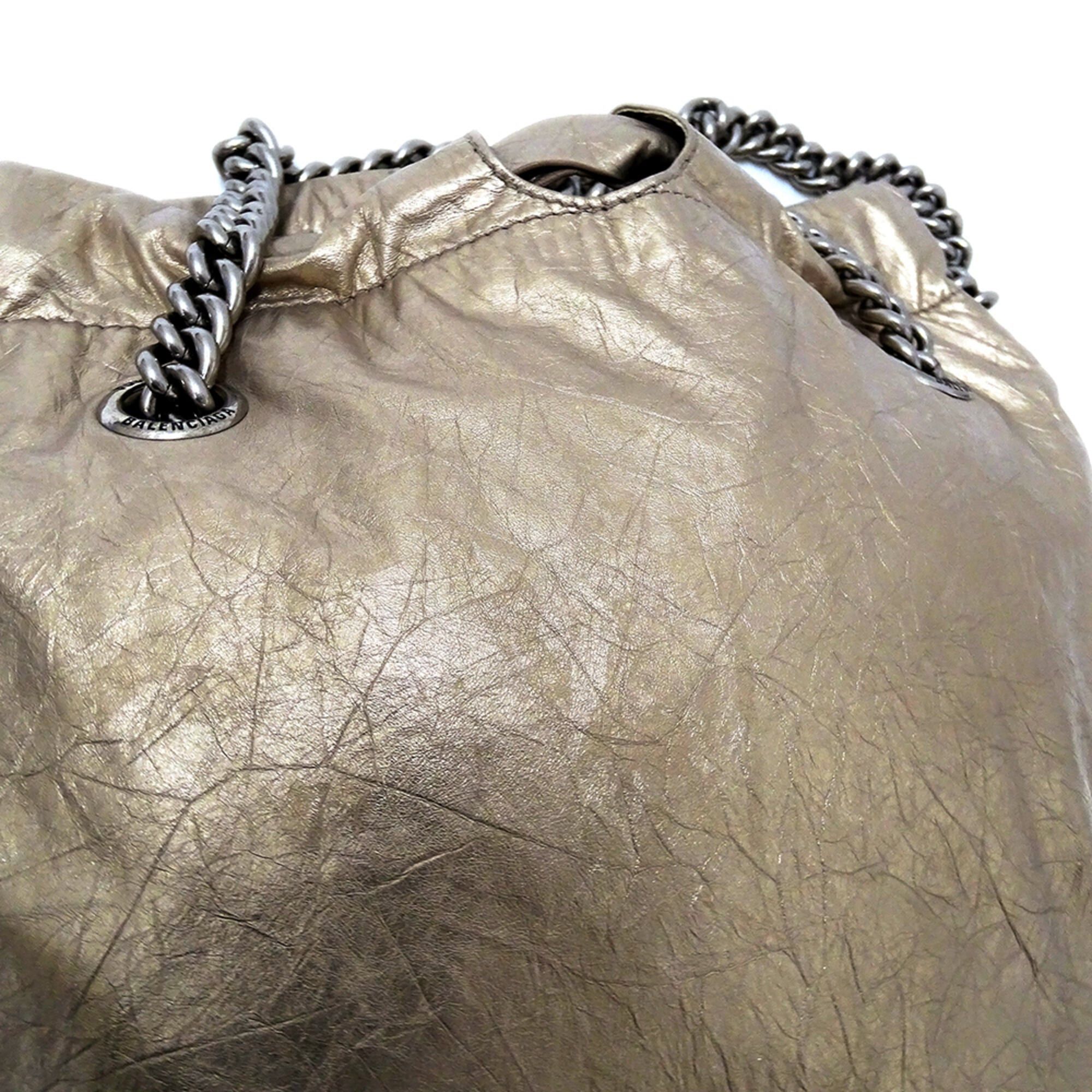 Balenciaga Balenciaga handbag for women, brand shoulder bag, leather, gold, metallic chain shoulder, 742942. Size ONE SIZE - 11 Thumbnail