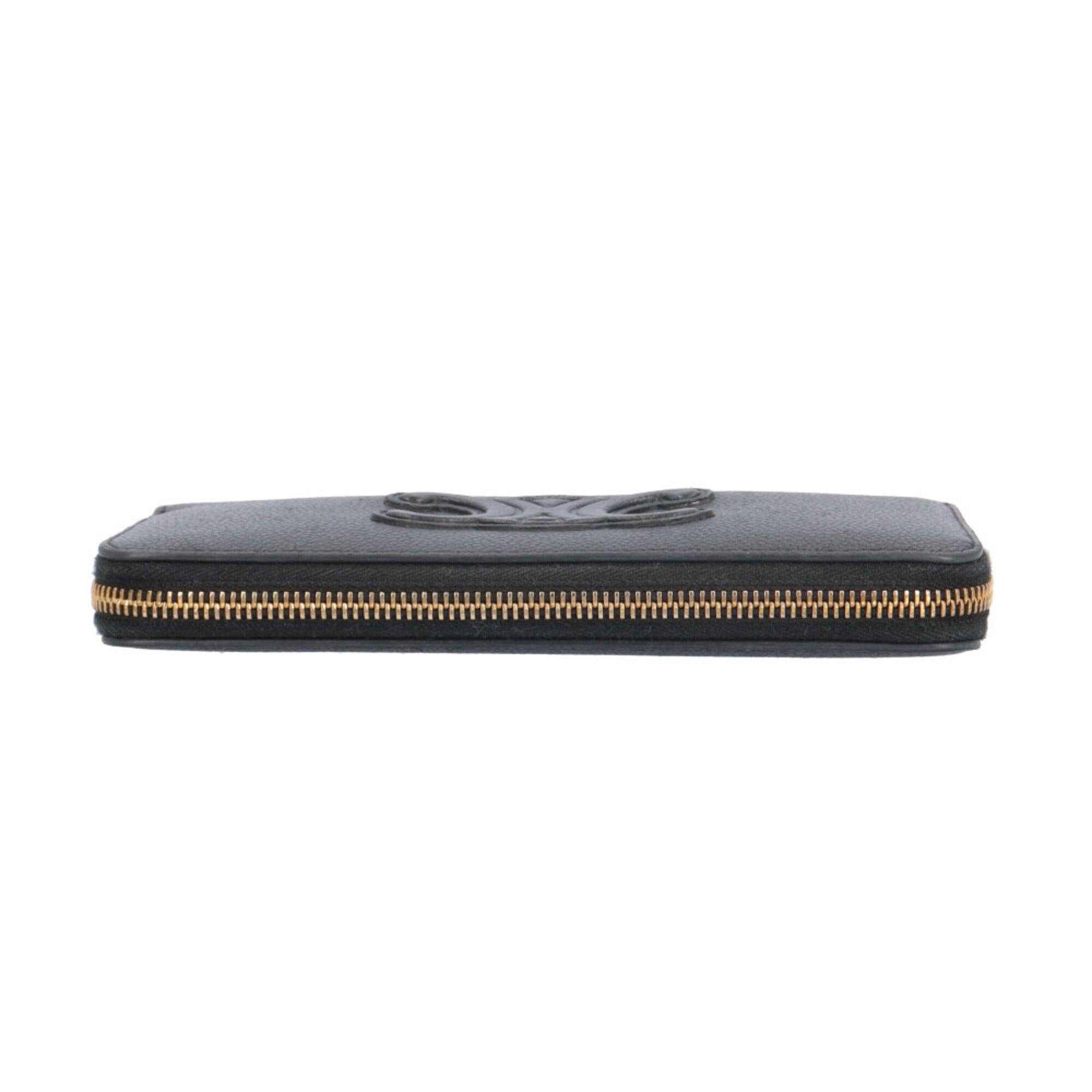 Celine Celine Large Zip Wallet Triomphe Long Leather Men's Women's CELINE Size ONE SIZE - 5 Thumbnail