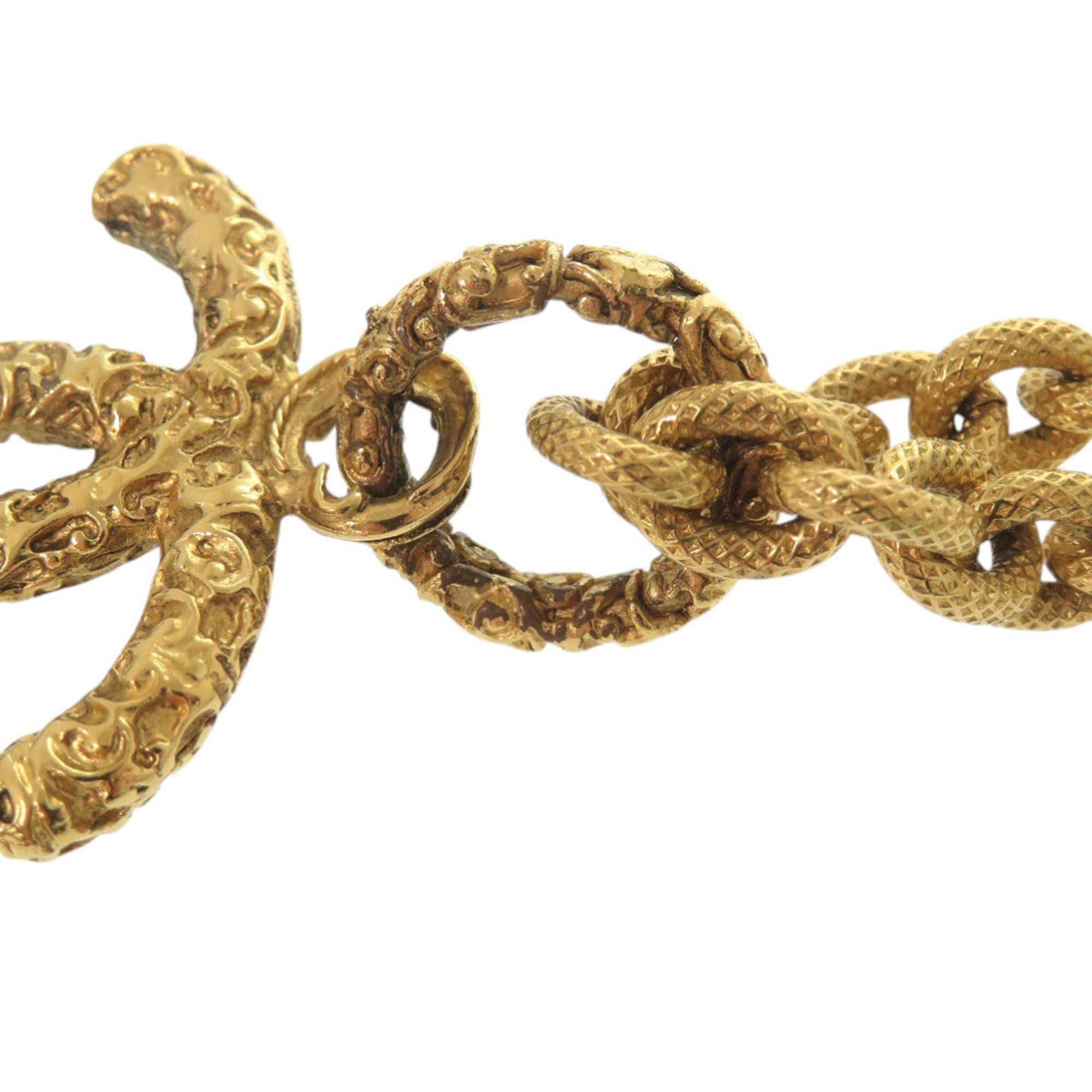 Chanel Chanel Lava Coco Mark 95A Metal Gold Necklace 1666CHANEL Size ONE SIZE - 8 Thumbnail
