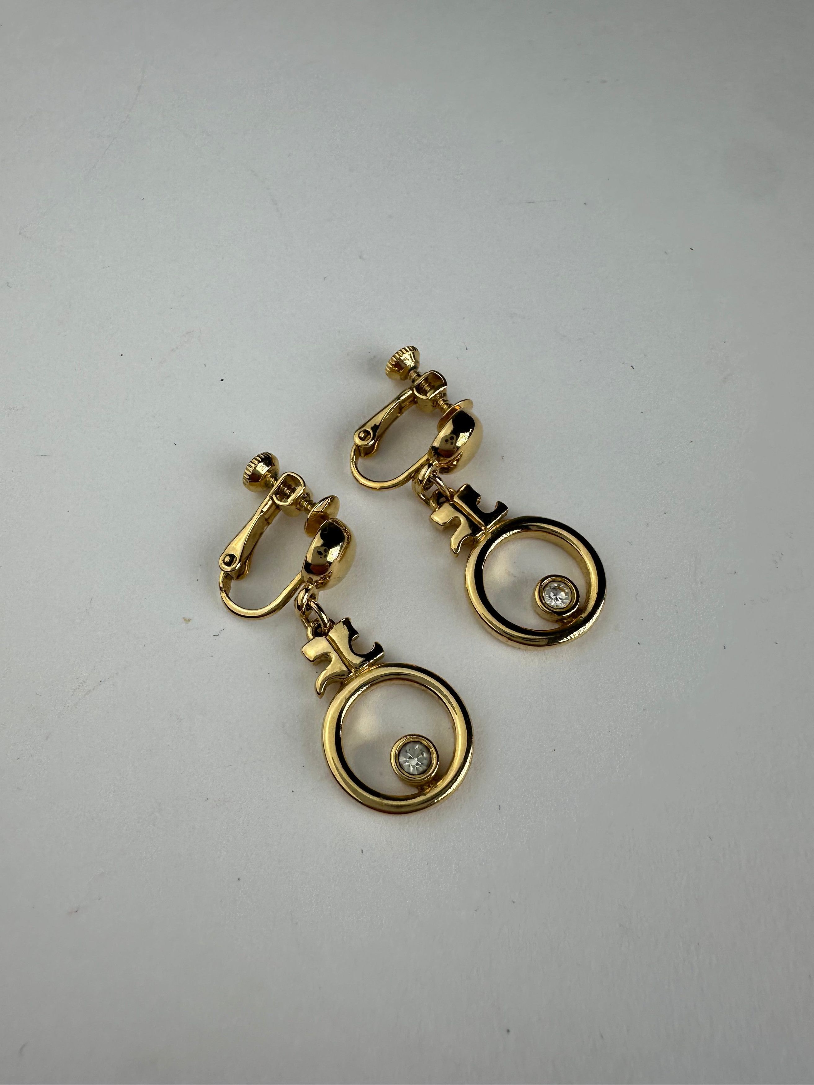 Courreges Vintage Gold Plated Ear Rings / Clipper Gold Size ONE SIZE - 6 Thumbnail