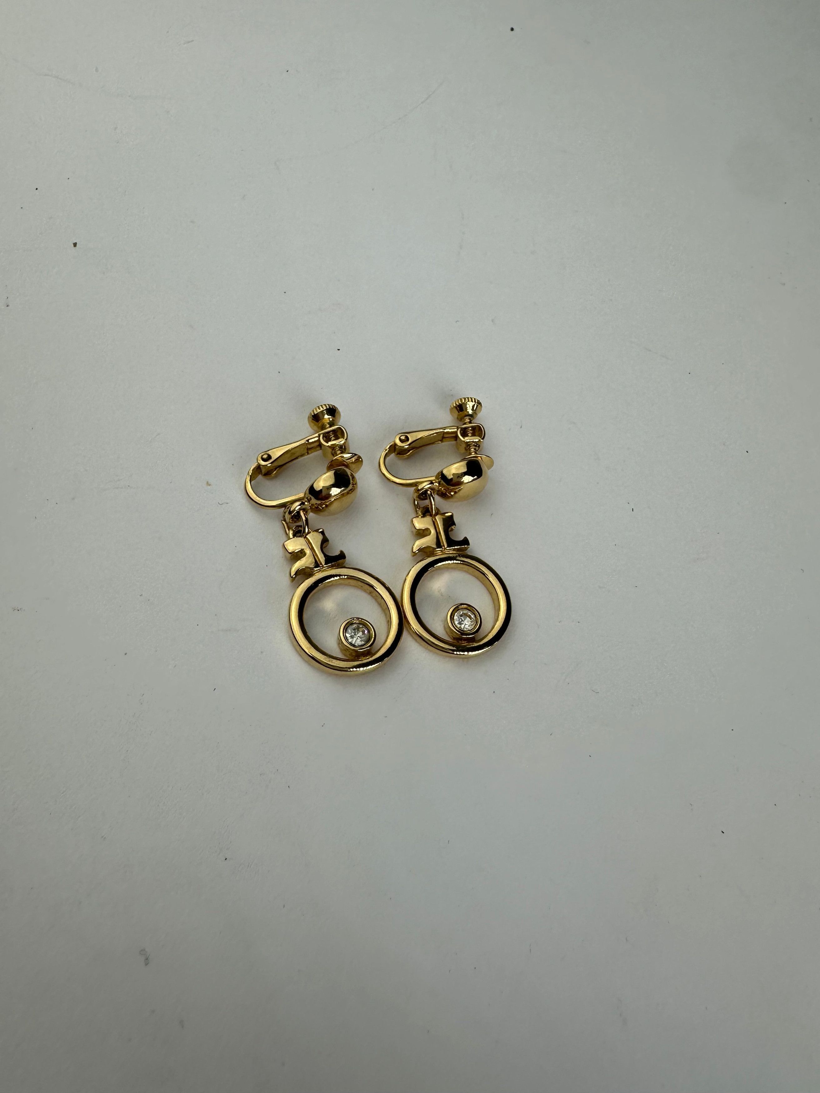 Courreges Vintage Gold Plated Ear Rings / Clipper Gold Size ONE SIZE - 2 Thumbnail