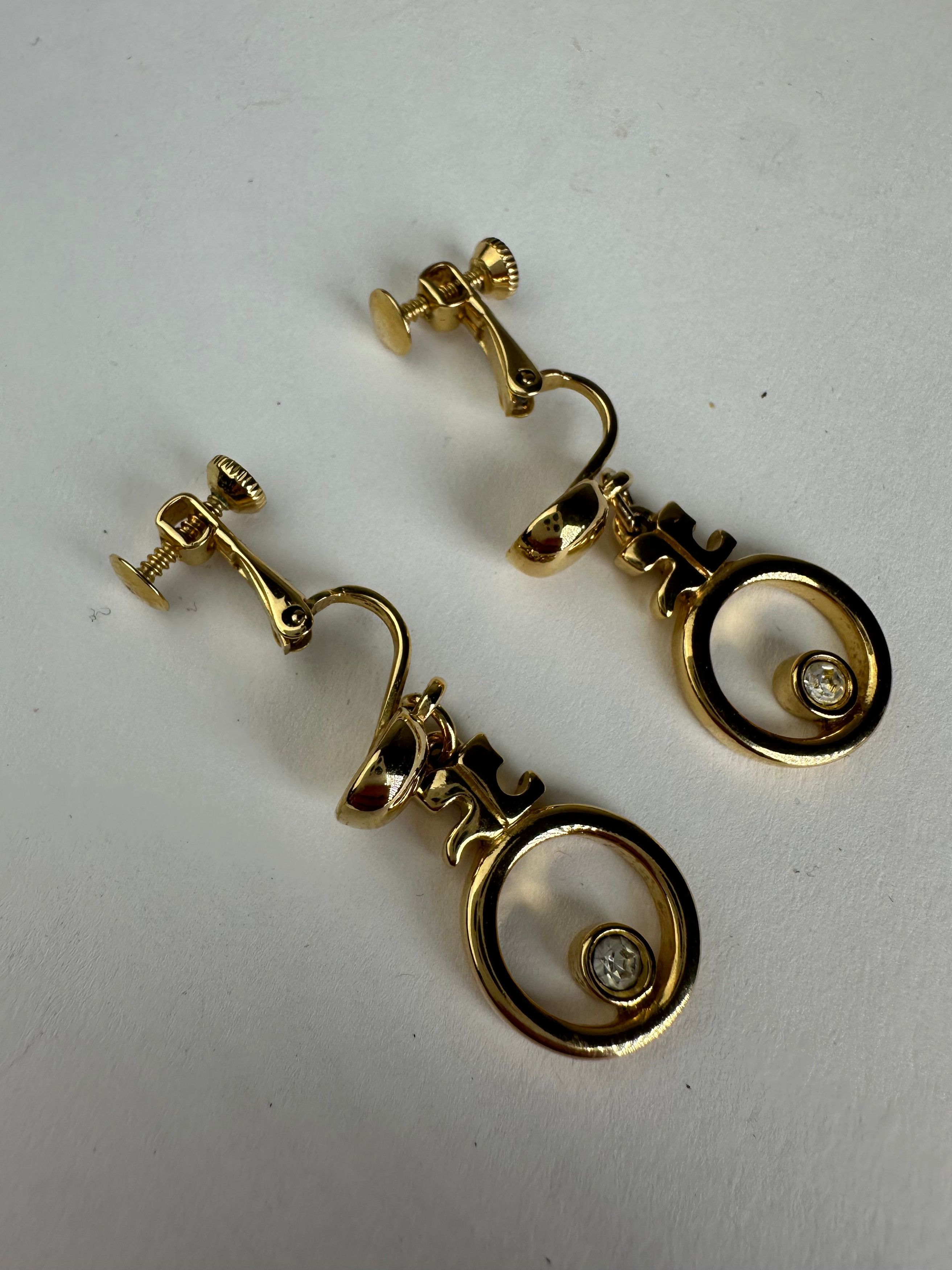 Courreges Vintage Gold Plated Ear Rings / Clipper Gold Size ONE SIZE - 9 Thumbnail
