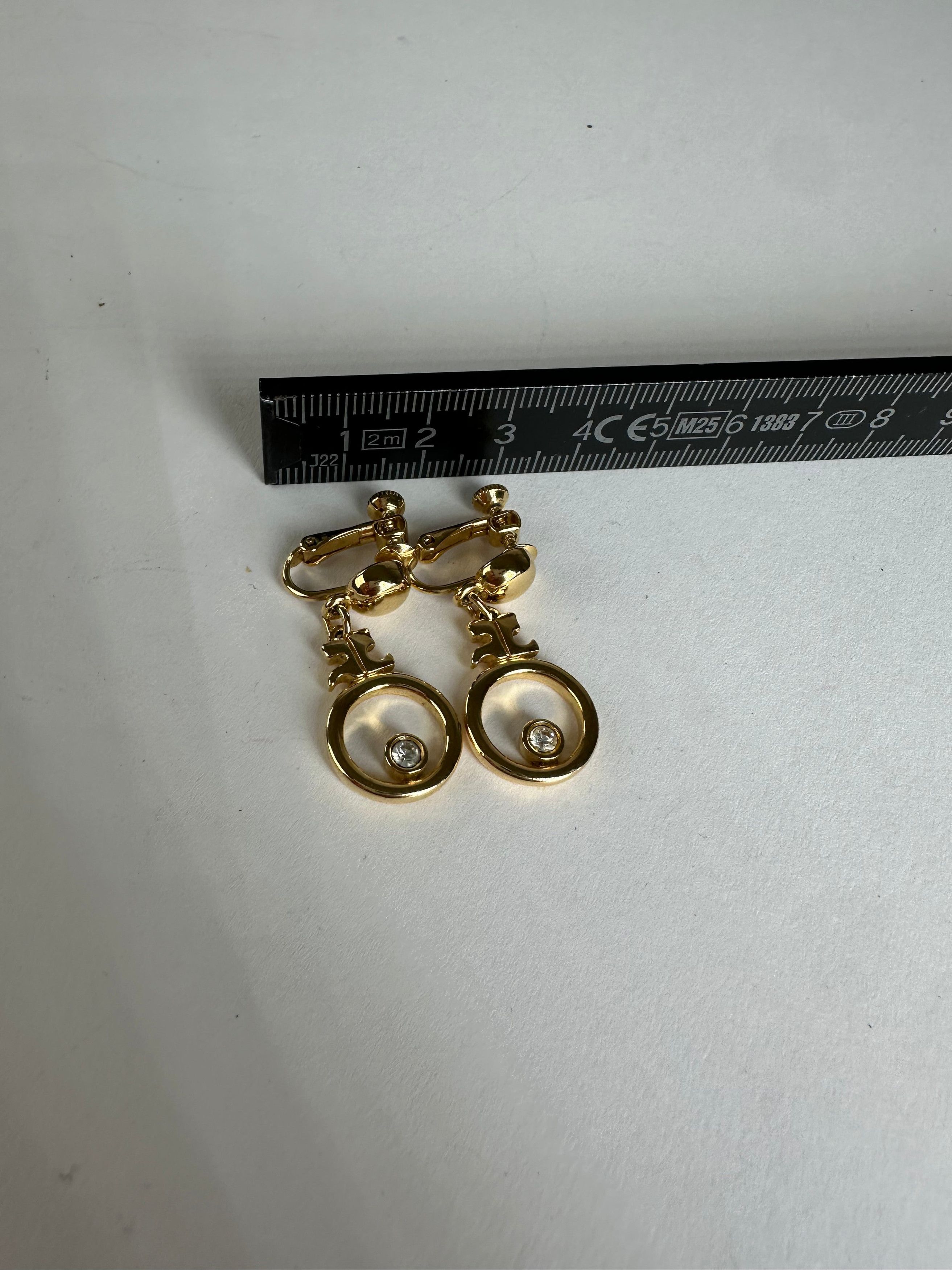 Courreges Vintage Gold Plated Ear Rings / Clipper Gold Size ONE SIZE - 5 Thumbnail