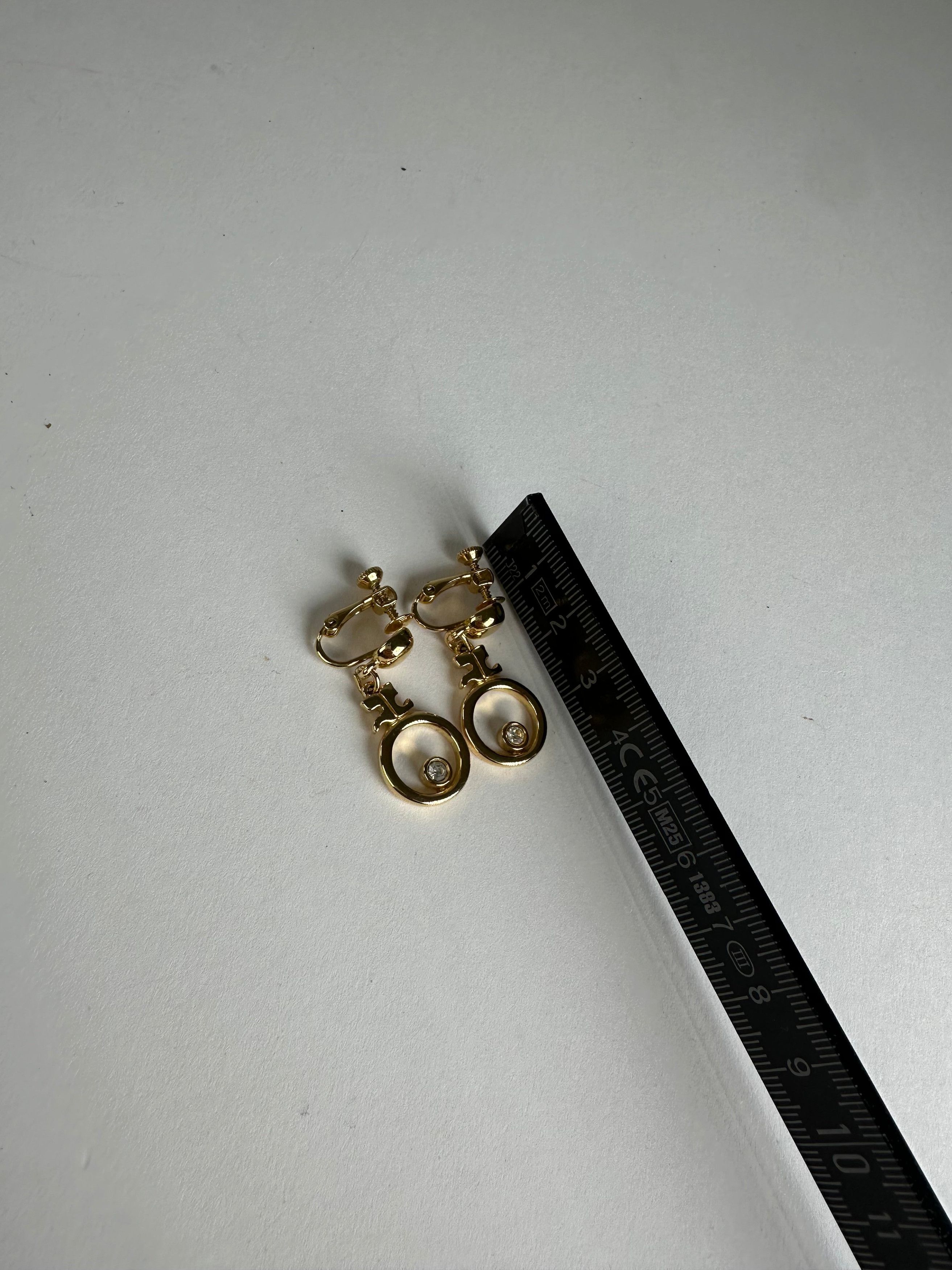 Courreges Vintage Gold Plated Ear Rings / Clipper Gold Size ONE SIZE - 4 Thumbnail