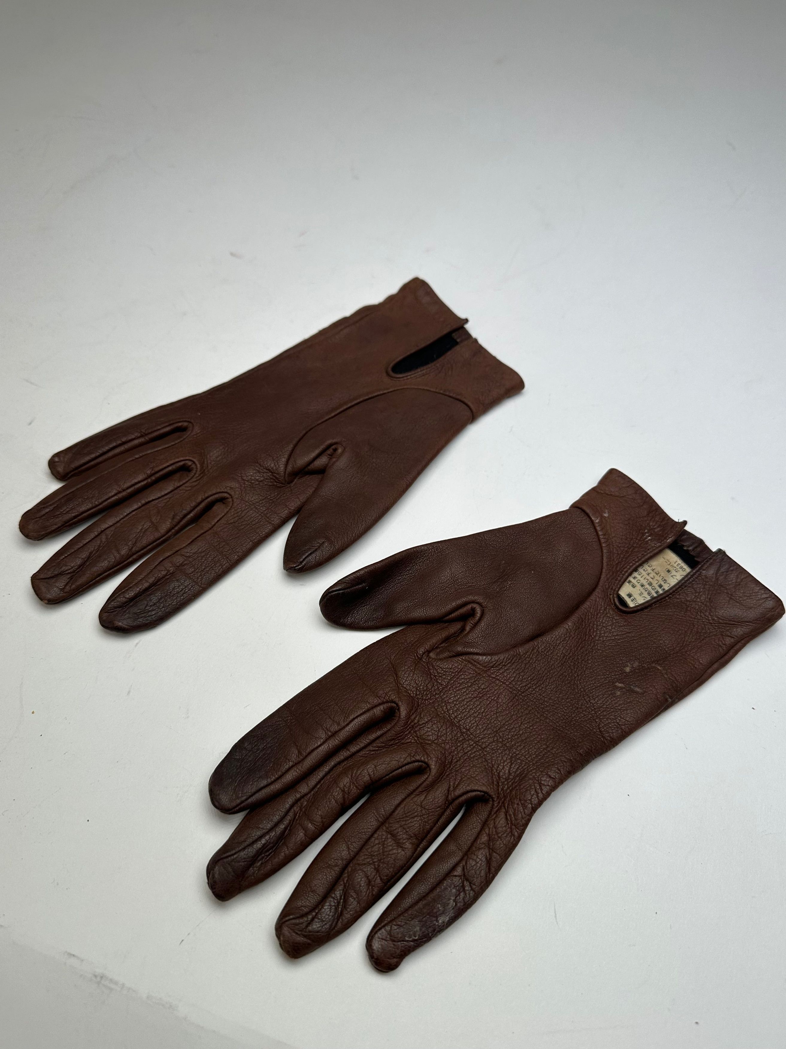 Loewe Vintage Madrid Leather Gloves Brown Size ONE SIZE - 5 Thumbnail