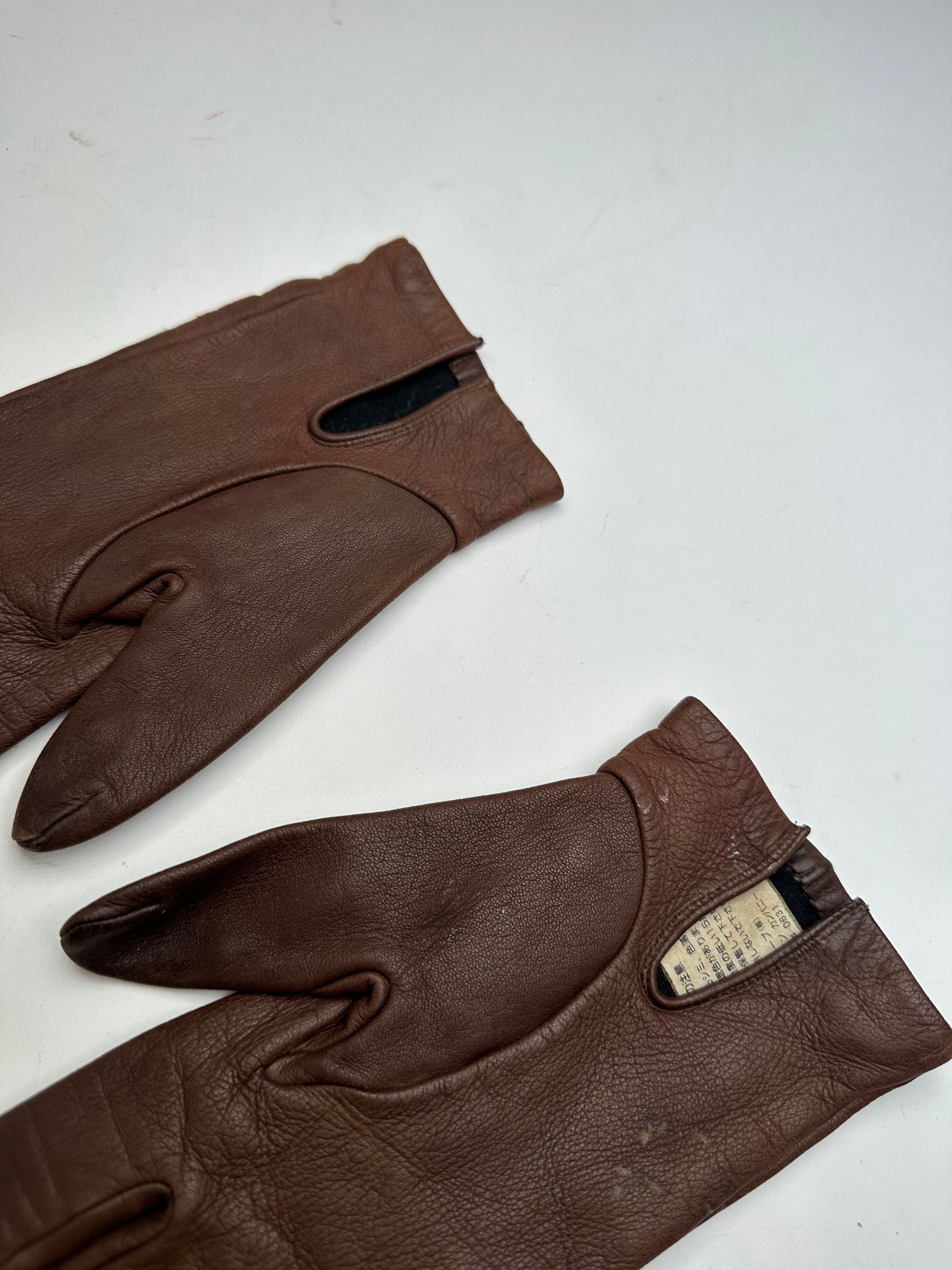 Loewe Vintage Madrid Leather Gloves Brown Size ONE SIZE - 6 Thumbnail