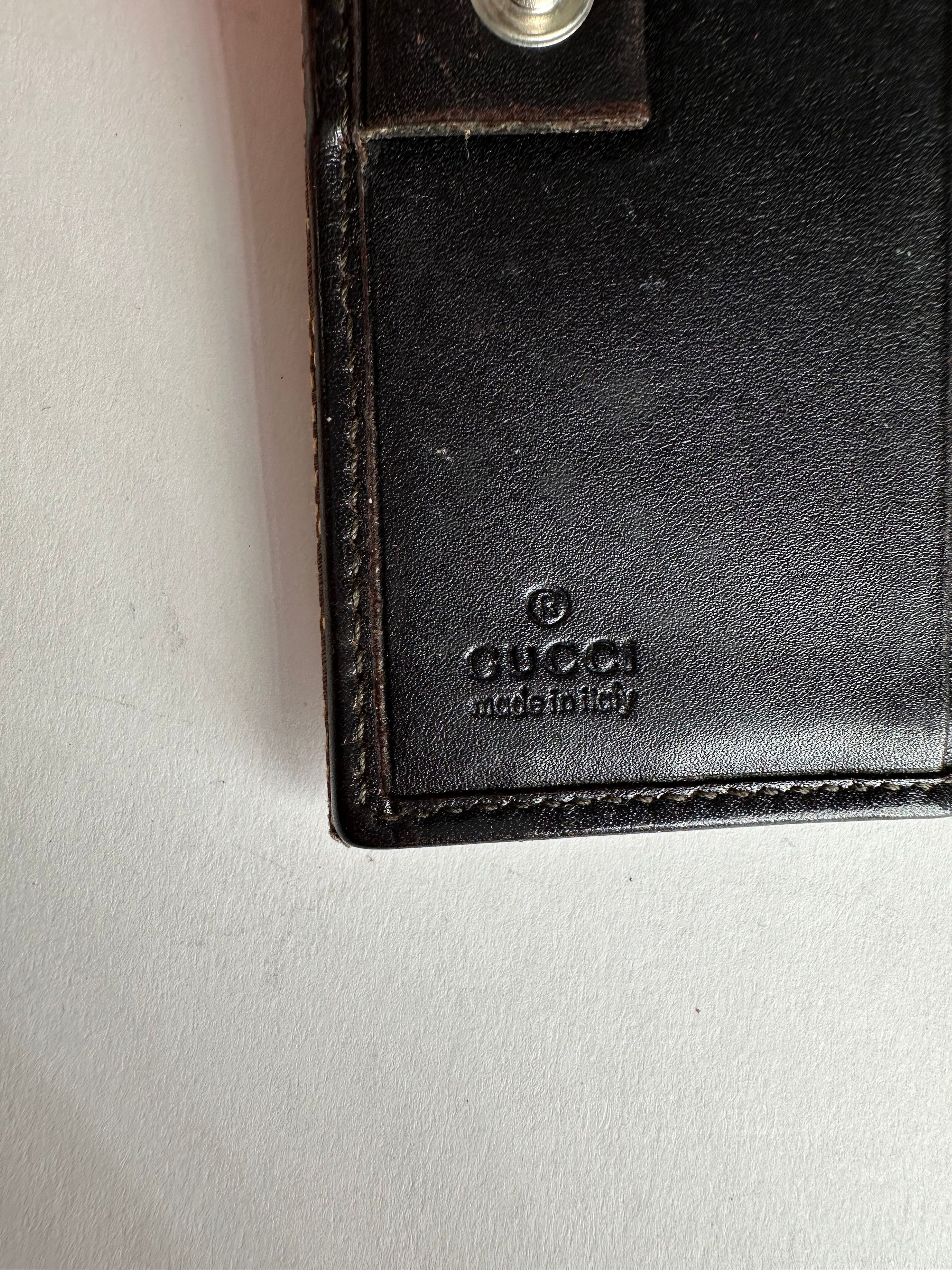 Gucci Vintage Monogram Leather Canvas Wallet Beige Brown Size ONE SIZE - 6 Thumbnail