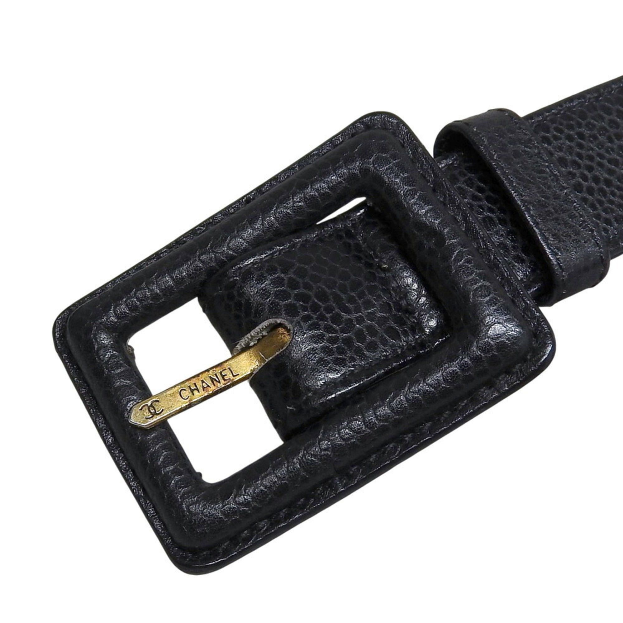 Chanel Chanel Coco Mark Waist Bag/Waist Pouch, Caviar Leather, Black Size ONE SIZE - 7 Thumbnail