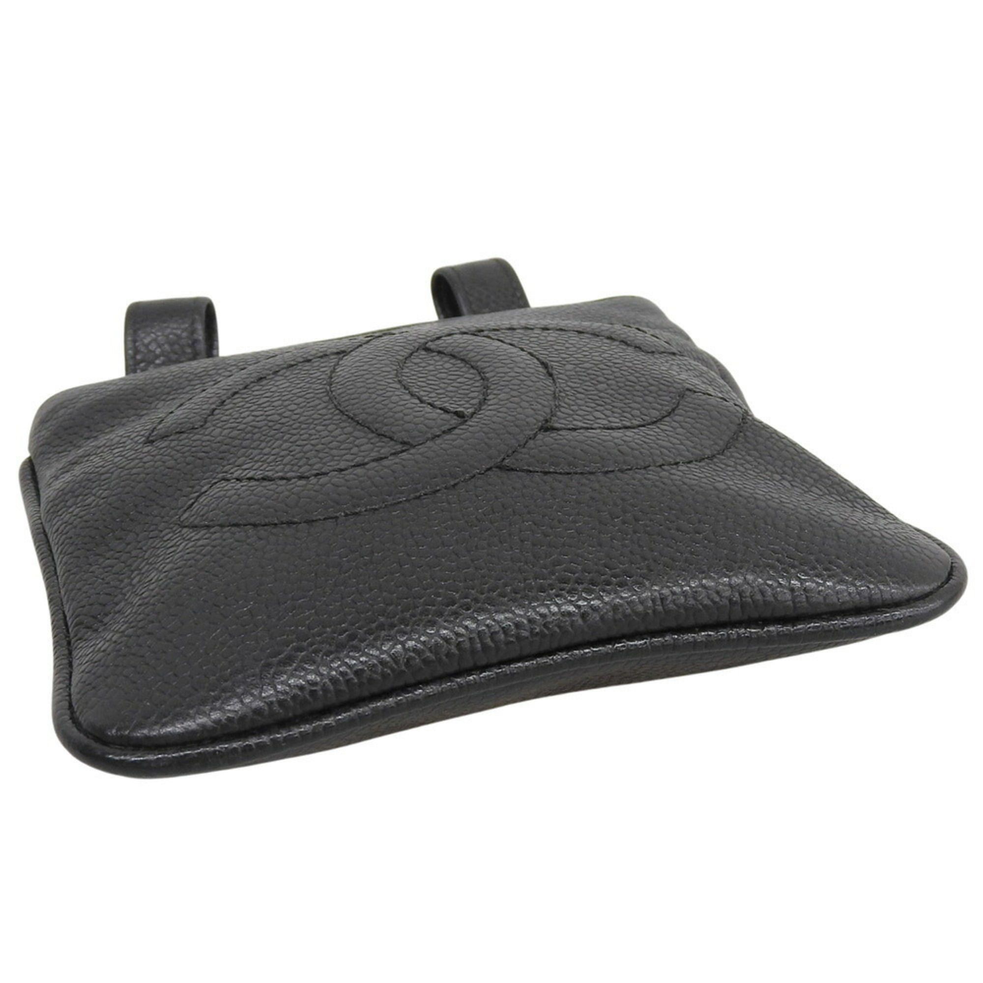Chanel Chanel Coco Mark Waist Bag/Waist Pouch, Caviar Leather, Black Size ONE SIZE - 4 Thumbnail