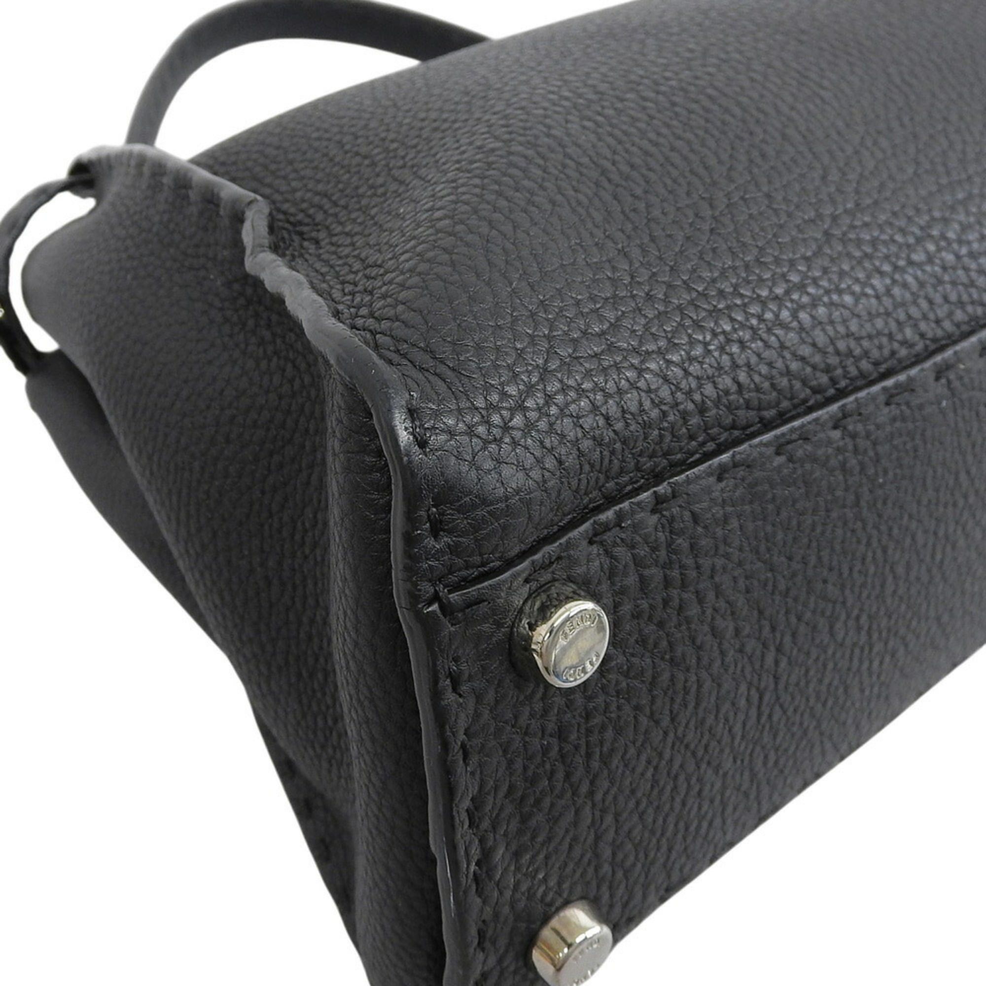 Fendi Fendi Peekaboo Medium Selleria 8BN290 Q0J F0E66 Handbag Leather Black Size ONE SIZE - 4 Thumbnail