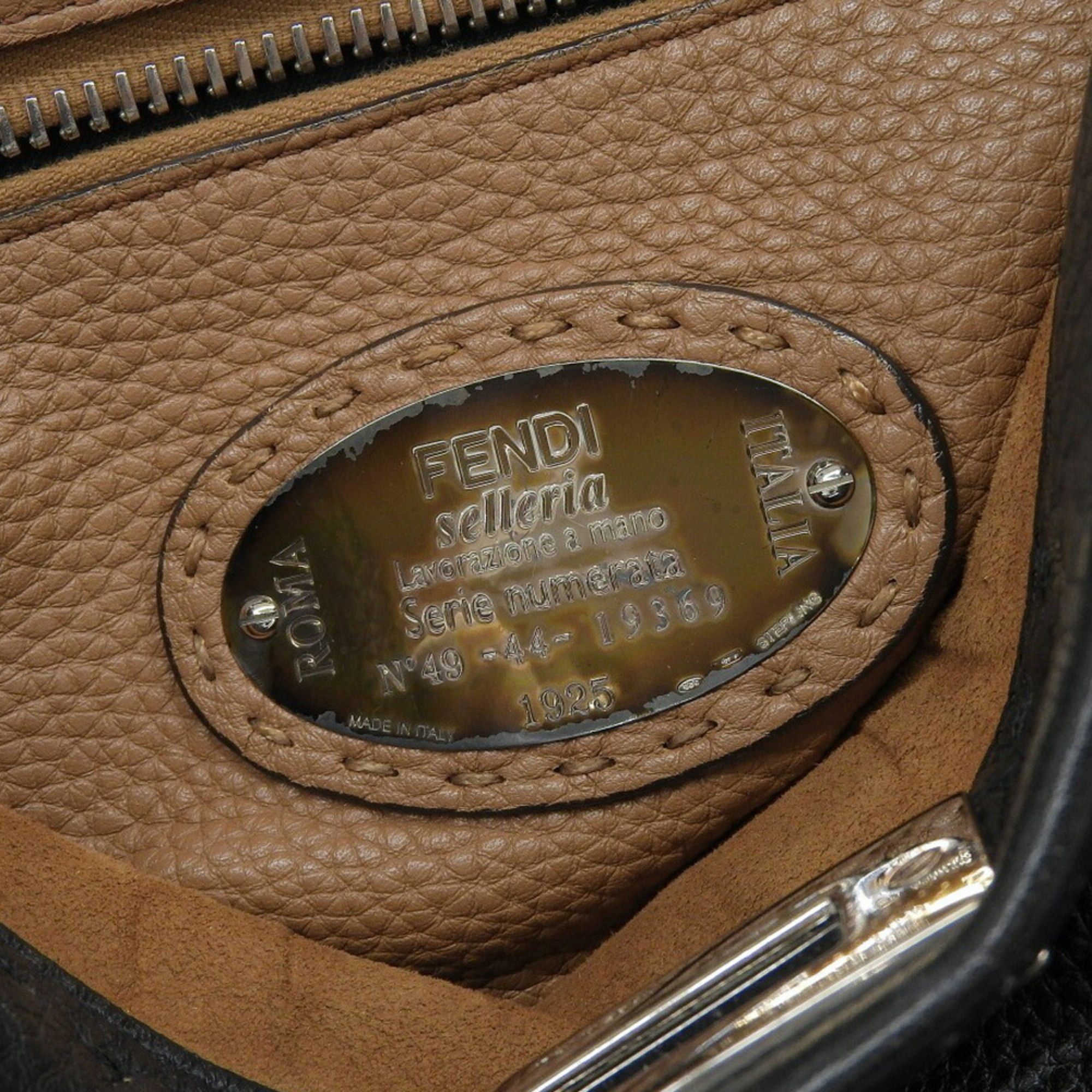 Fendi Fendi Peekaboo Medium Selleria 8BN290 Q0J F0E66 Handbag Leather Black Size ONE SIZE - 10 Thumbnail