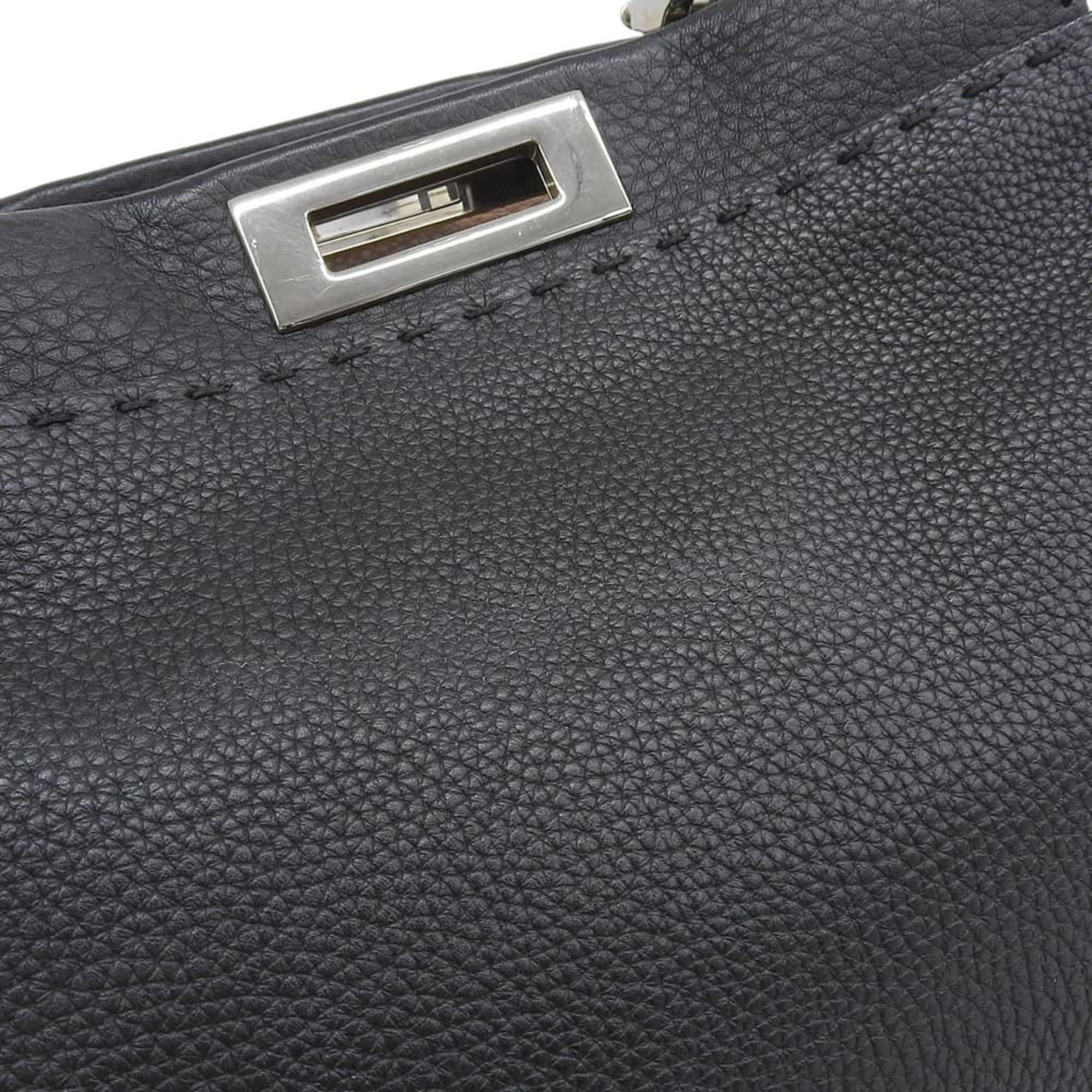 Fendi Fendi Peekaboo Medium Selleria 8BN290 Q0J F0E66 Handbag Leather Black Size ONE SIZE - 6 Thumbnail
