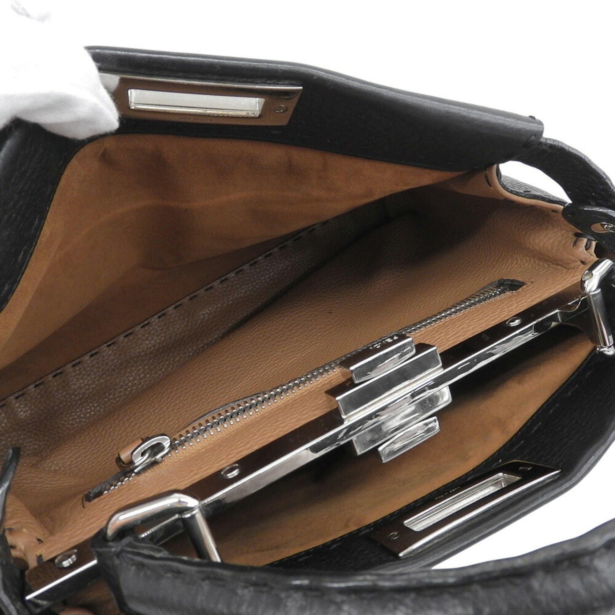 Fendi Fendi Peekaboo Medium Selleria 8BN290 Q0J F0E66 Handbag Leather Black Size ONE SIZE - 3 Thumbnail