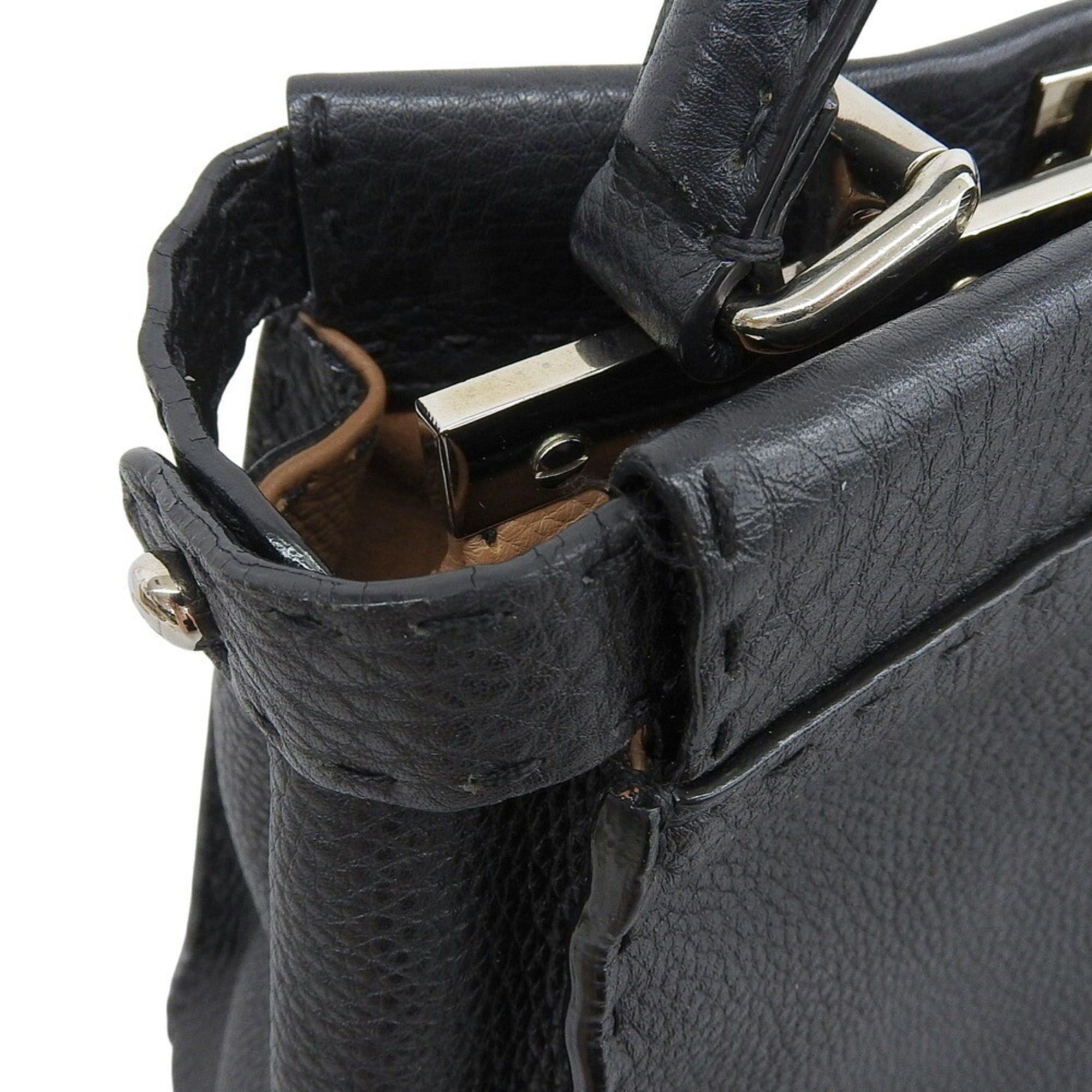 Fendi Fendi Peekaboo Medium Selleria 8BN290 Q0J F0E66 Handbag Leather Black Size ONE SIZE - 7 Thumbnail