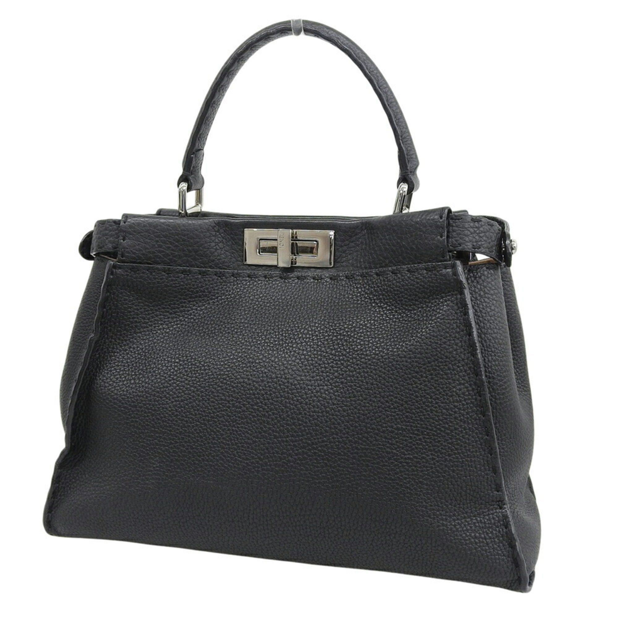 Fendi Fendi Peekaboo Medium Selleria 8BN290 Q0J F0E66 Handbag Leather Black Size ONE SIZE - 2 Thumbnail