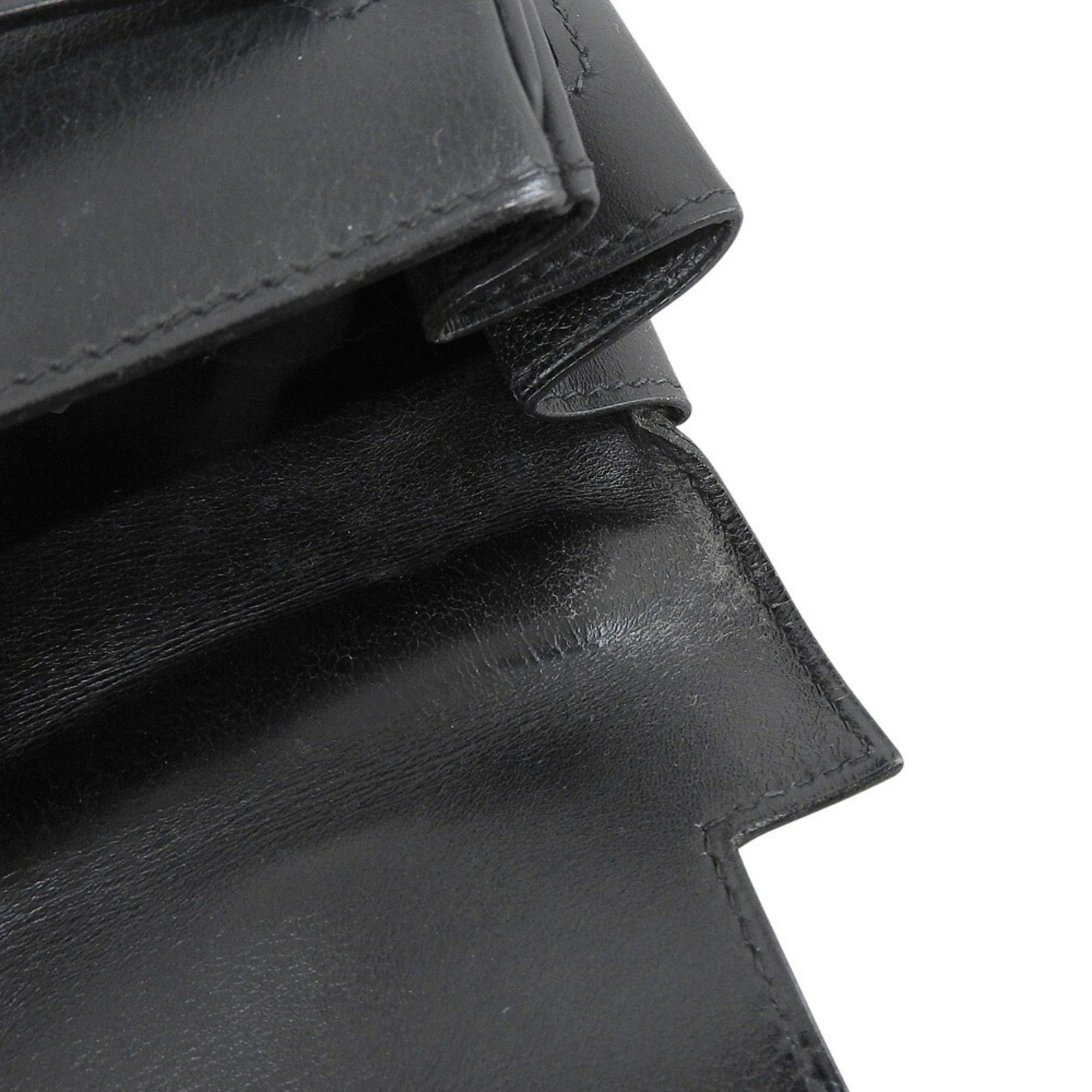 Hermes Hermes Kelly 35 bag, box calf leather, black, gold-plated hardware, inside stitching, with X stamp. Size ONE SIZE - 9 Thumbnail