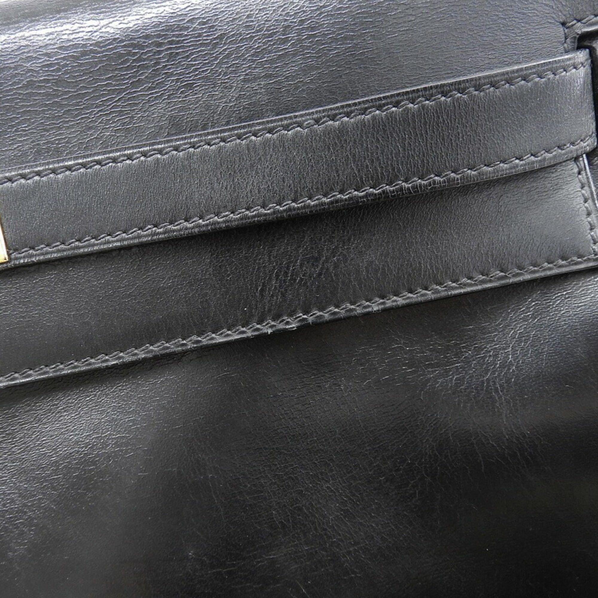 Hermes Hermes Kelly 35 bag, box calf leather, black, gold-plated hardware, inside stitching, with X stamp. Size ONE SIZE - 6 Thumbnail