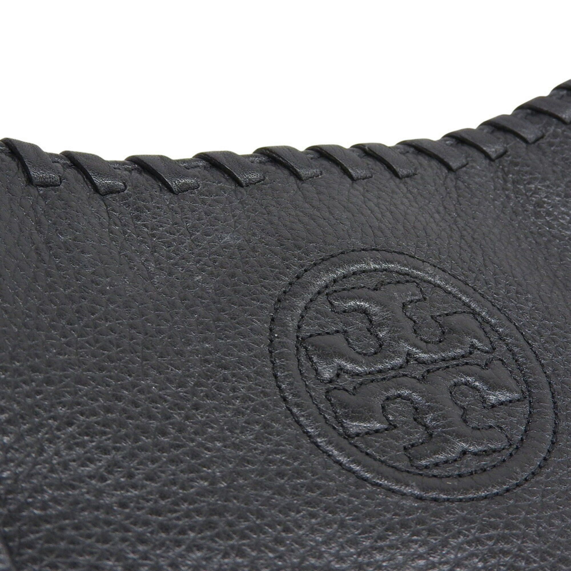 Tory Burch Tory Burch boat-shaped tote bag/shoulder bag, leather, black. Size ONE SIZE - 7 Thumbnail