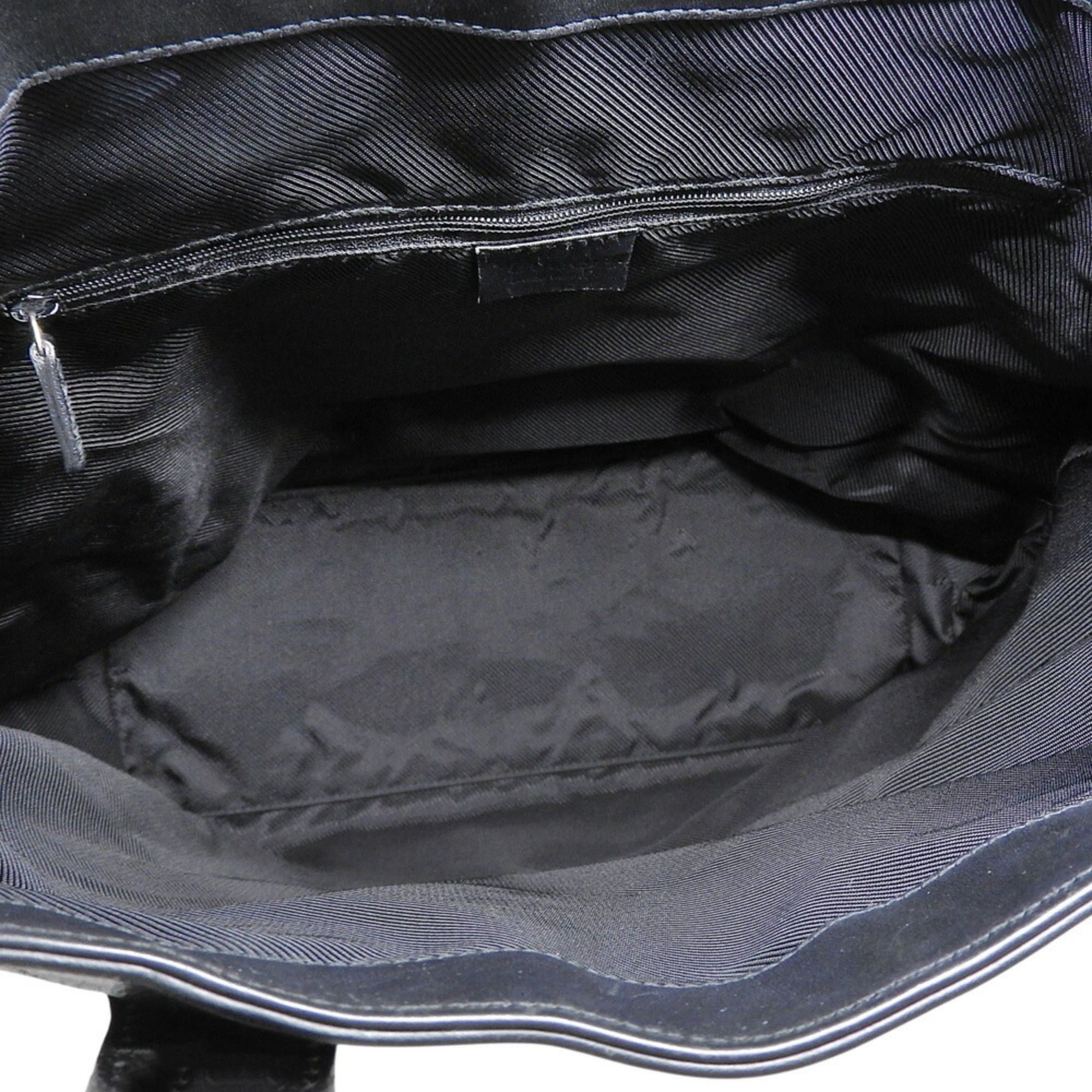 Gucci Gucci GG Canvas Handbag 002 1121 001553 x Leather Gray Navy Size ONE SIZE - 3 Thumbnail