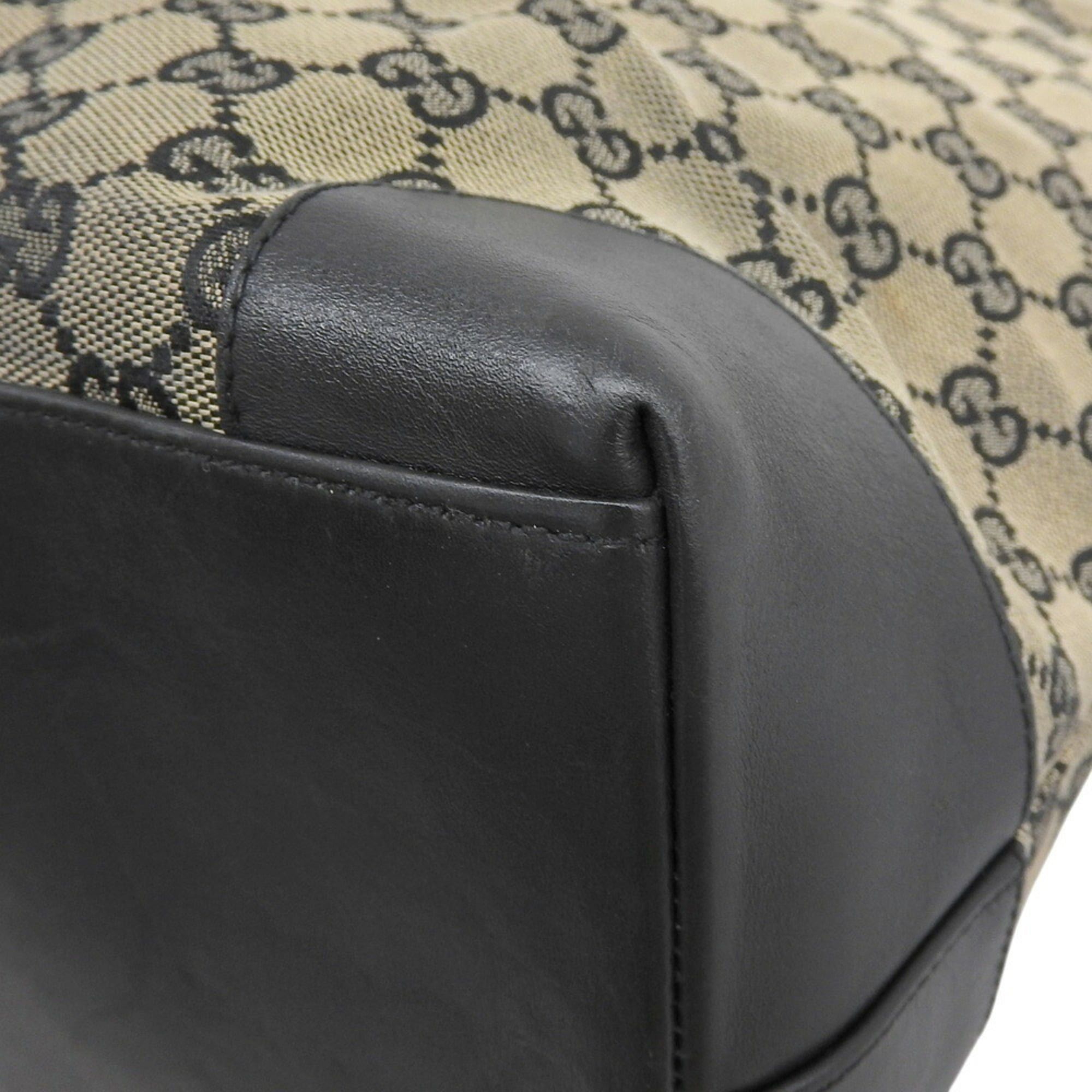 Gucci Gucci GG Canvas Handbag 002 1121 001553 x Leather Gray Navy Size ONE SIZE - 5 Thumbnail