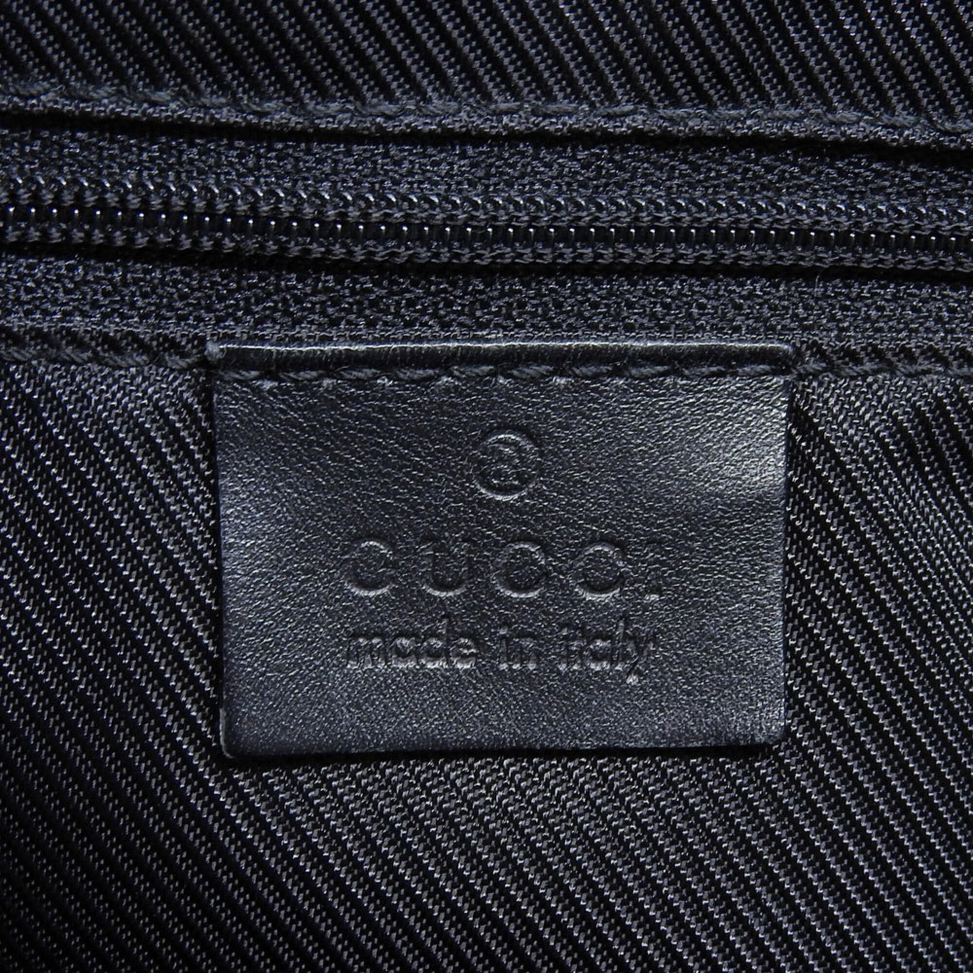Gucci Gucci GG Canvas Handbag 002 1121 001553 x Leather Gray Navy Size ONE SIZE - 10 Thumbnail