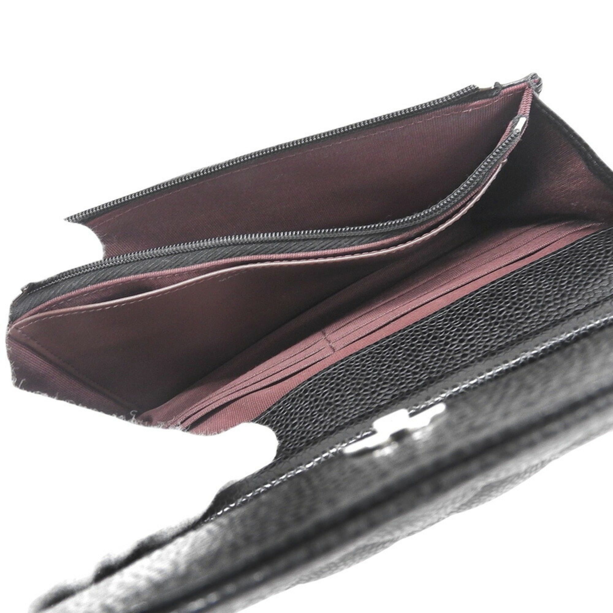 Chanel Like New Chanel Coco Mark Chain Wallet (Serial Number 28) AP0250 Caviar Leather Black Size ONE SIZE - 3 Thumbnail
