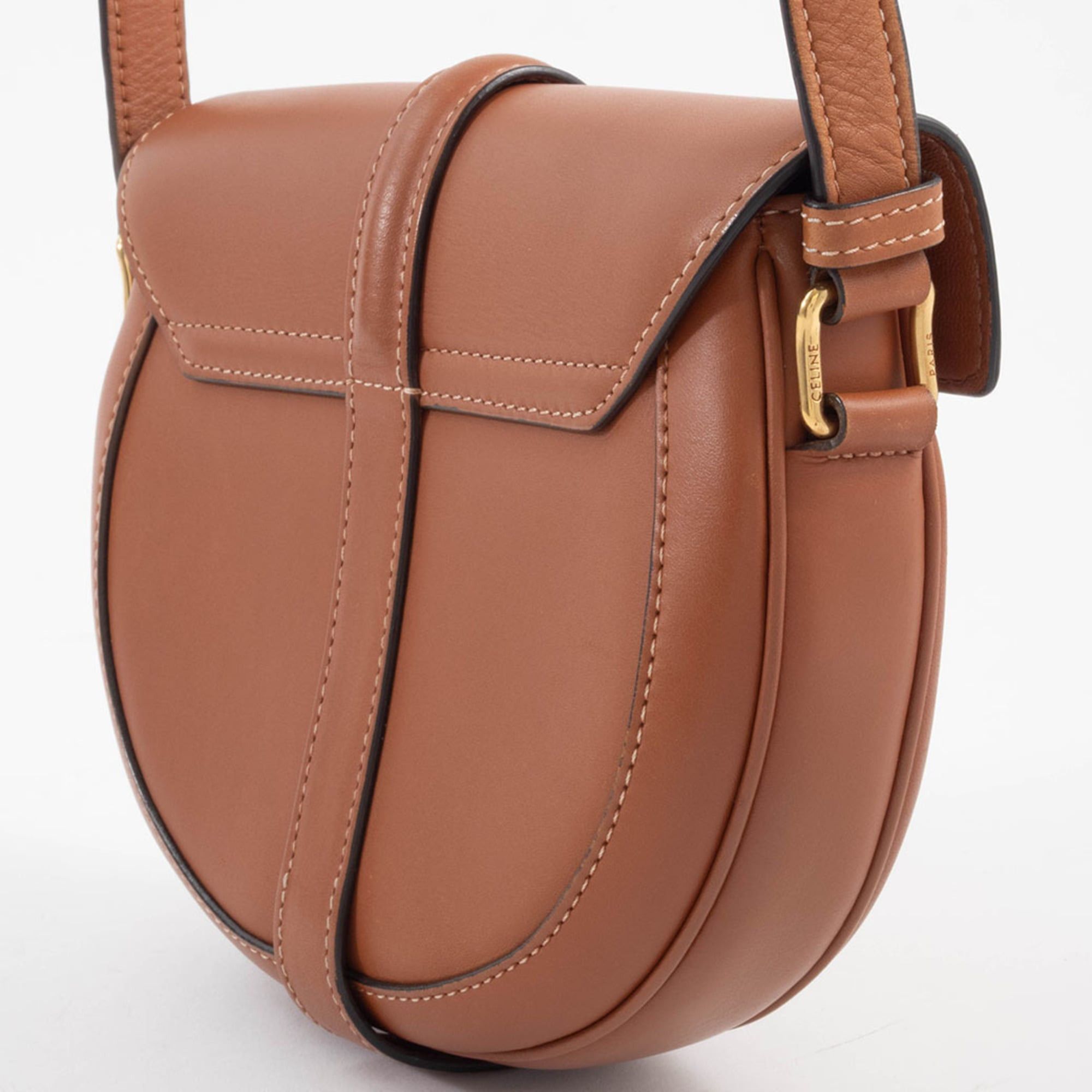 Celine Celine Shoulder Bag for Women, Small Buzas 16 (Seize), Tan, Textile Houndstooth Pattern Size ONE SIZE - 9 Thumbnail