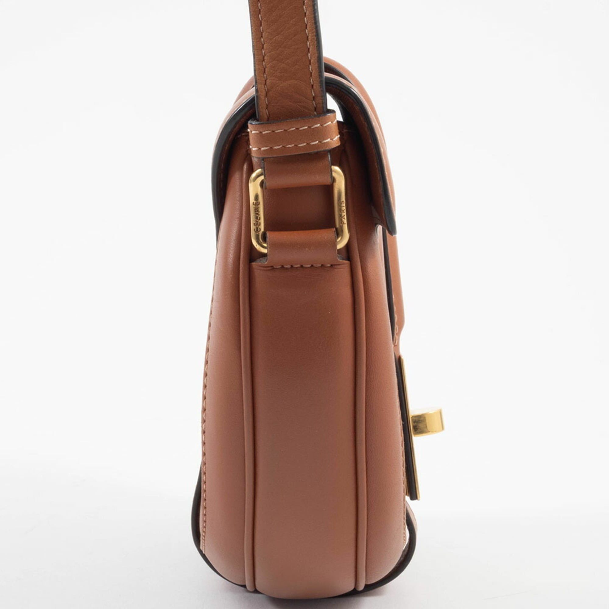 Celine Celine Shoulder Bag for Women, Small Buzas 16 (Seize), Tan, Textile Houndstooth Pattern Size ONE SIZE - 4 Thumbnail
